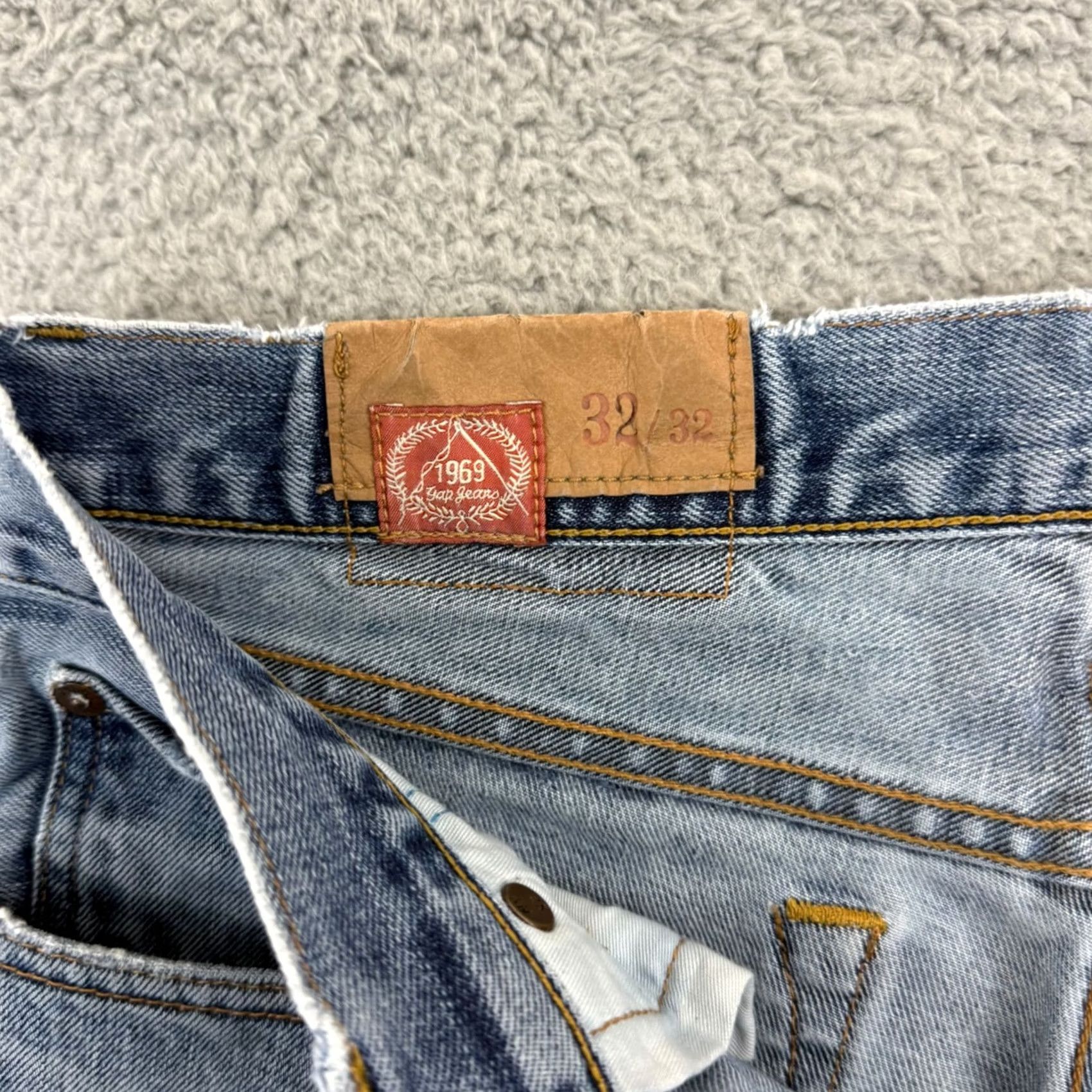 Gap VINTAGE Gap 1969 Jeans Mens 32x32 Blue Straight Leg Relaxed Fit Distressed Denim Size US 32 / EU 48 - 5 Thumbnail