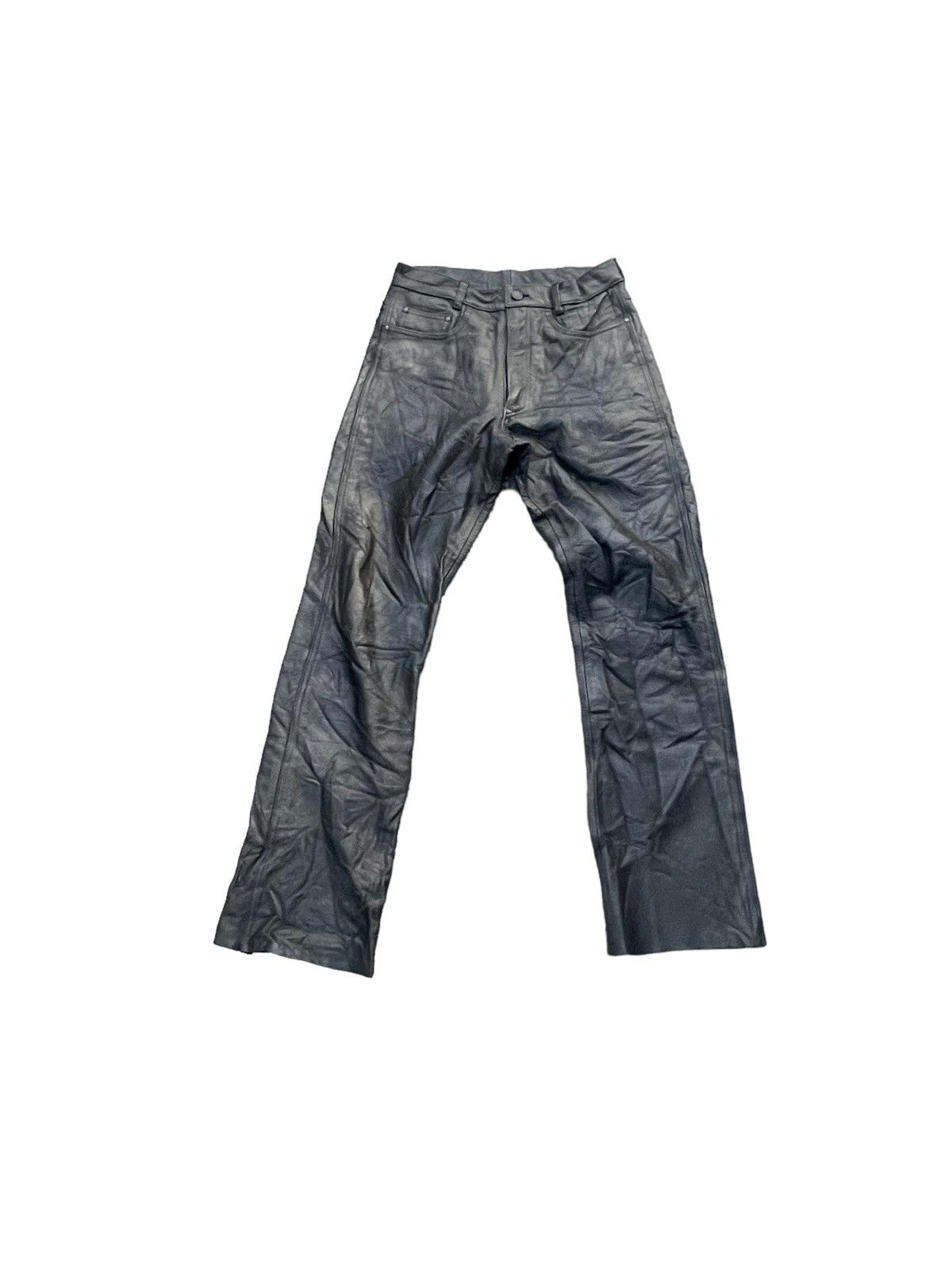 Japanese Brand Vintage Rookie Leather Pant Size US 28 / EU 44 - 1 Thumbnail