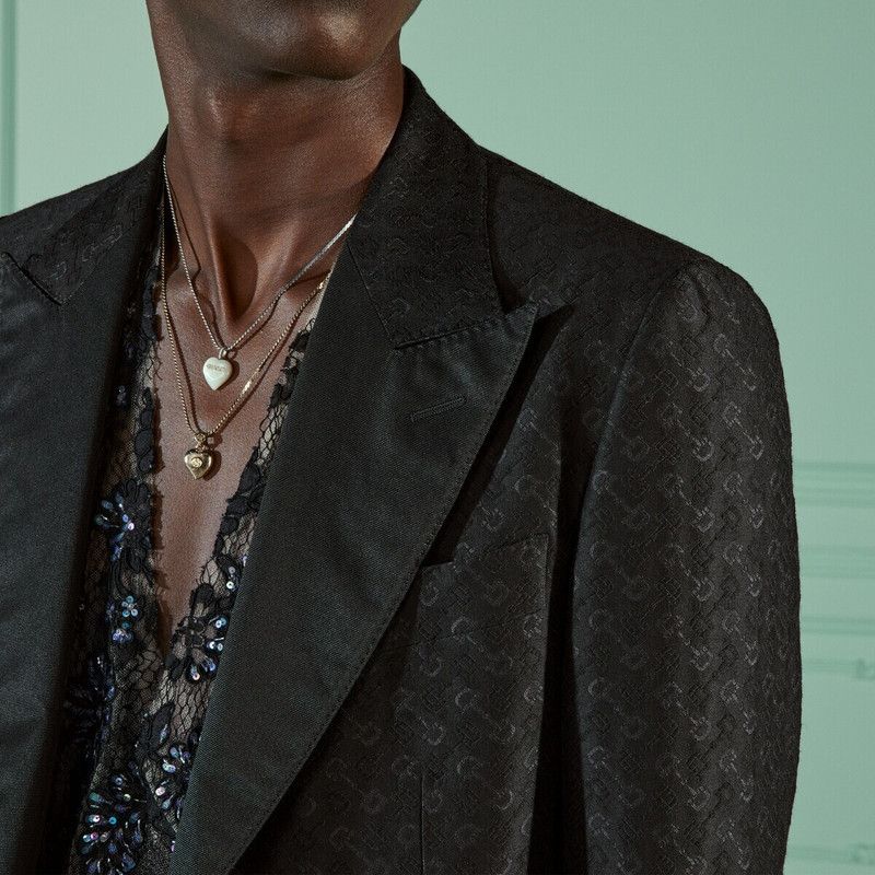 Gucci o1s1wg110426 Wool Silk Horsebit Formal Jacket in Black Size US S / EU 44-46 / 1 - 6 Thumbnail