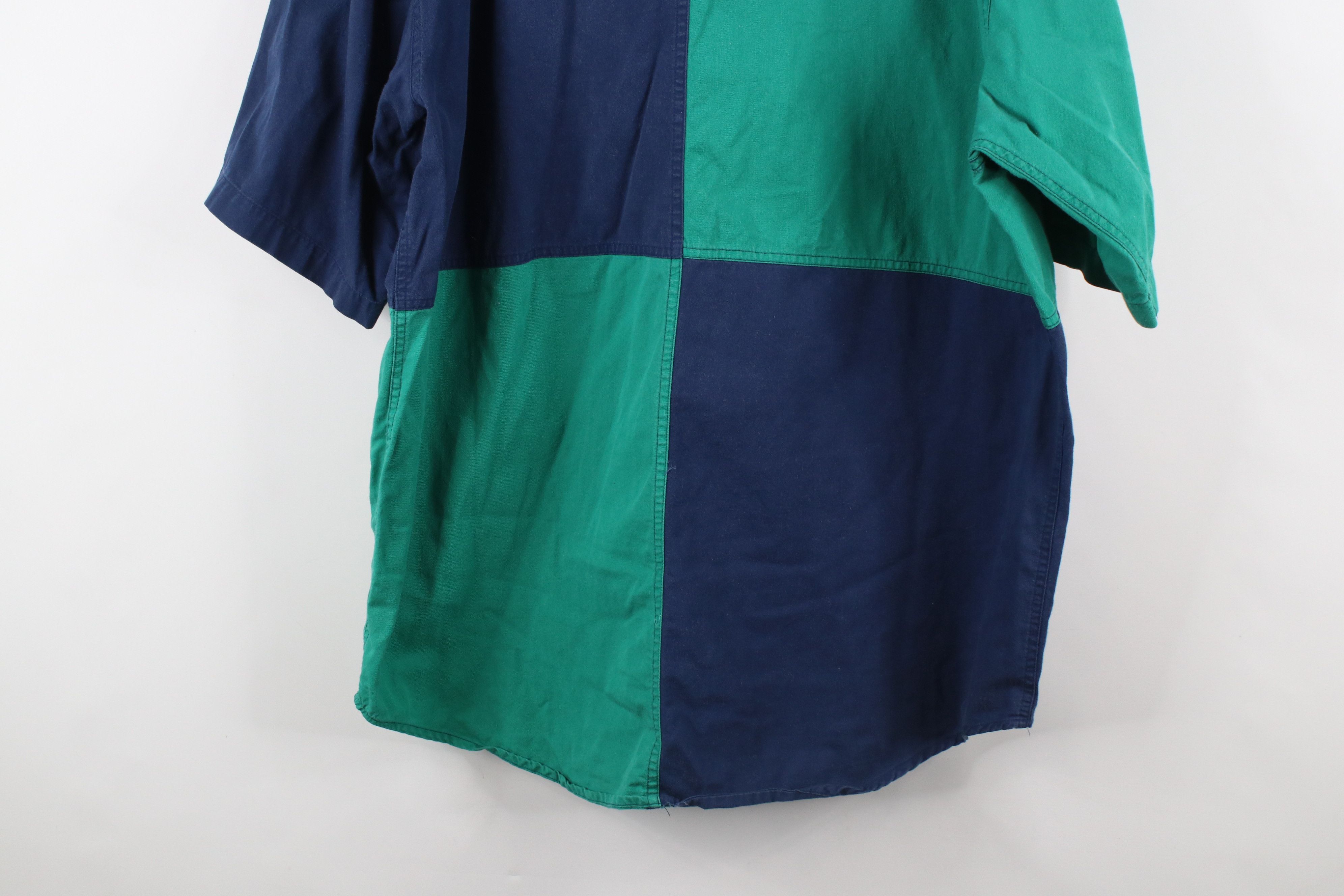 Vintage Vintage 90s Streetwear Block Short Sleeve Button Down Shirt Size US XL / EU 56 / 4 - 15 Thumbnail