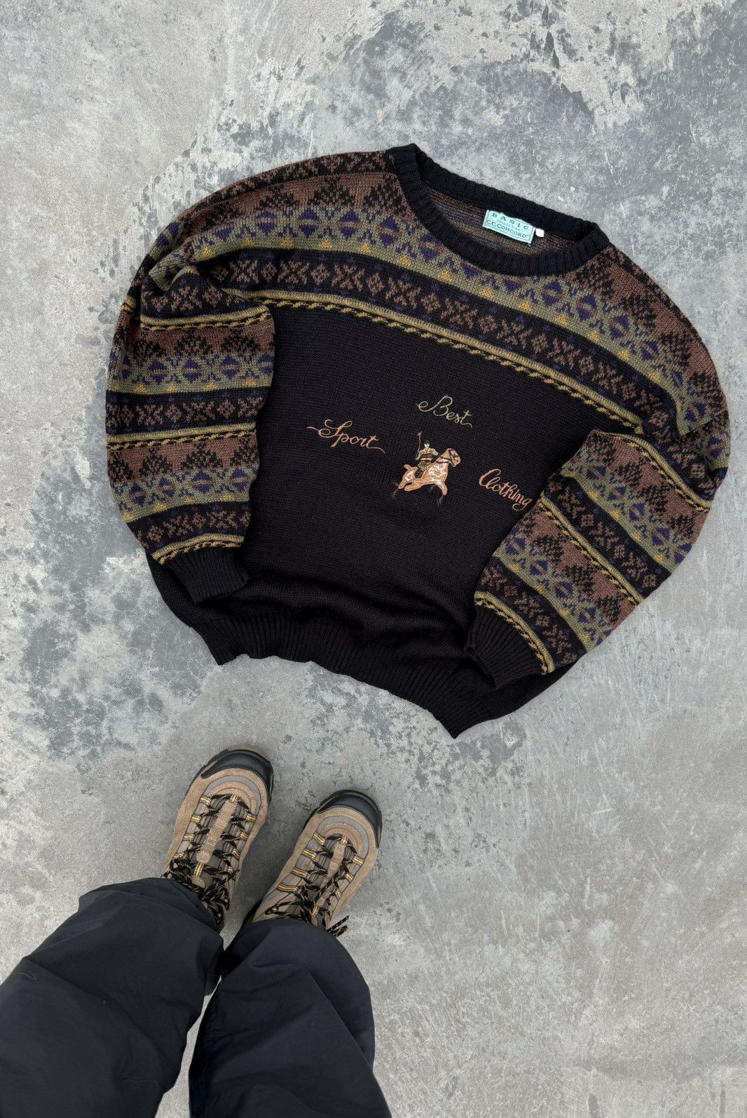 Vintage Vintage Knitted Jumper Y2k Horse Knit Coogi Style Sweater Size US XL / EU 56 / 4 - 1 Thumbnail
