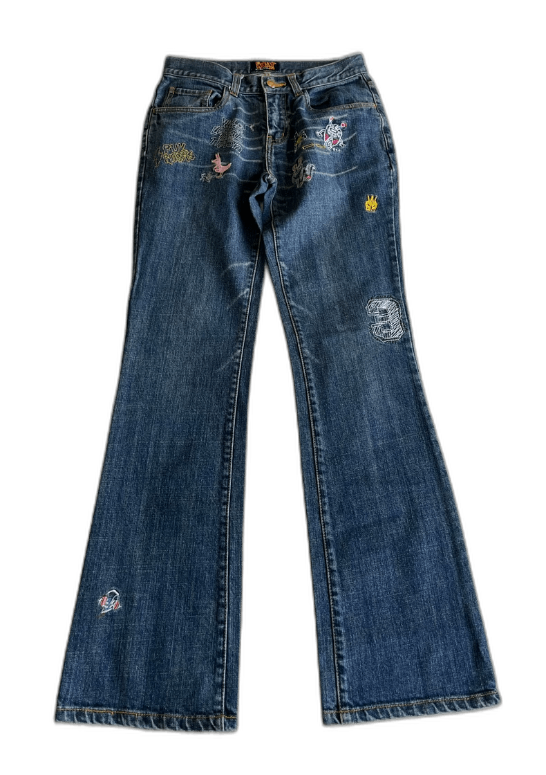 Walter Van Beirendonck Vintage Walter Van Beirendonck Embroidered Jeans Size 26" / US 2 / IT 38 - 1 Thumbnail