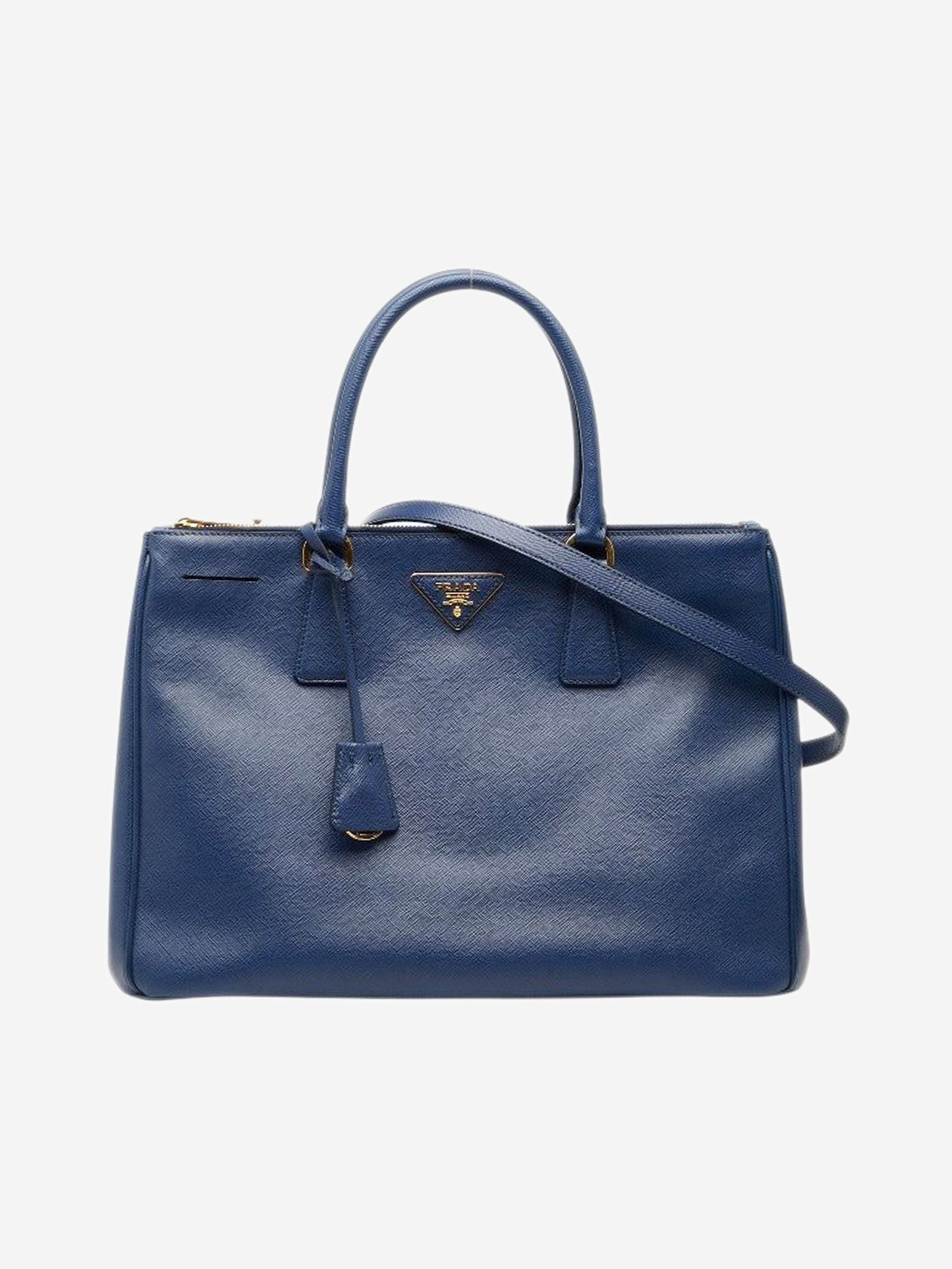 Prada Blue Saffiano leather Galleria shoulder bag Size ONE SIZE - 1 Thumbnail