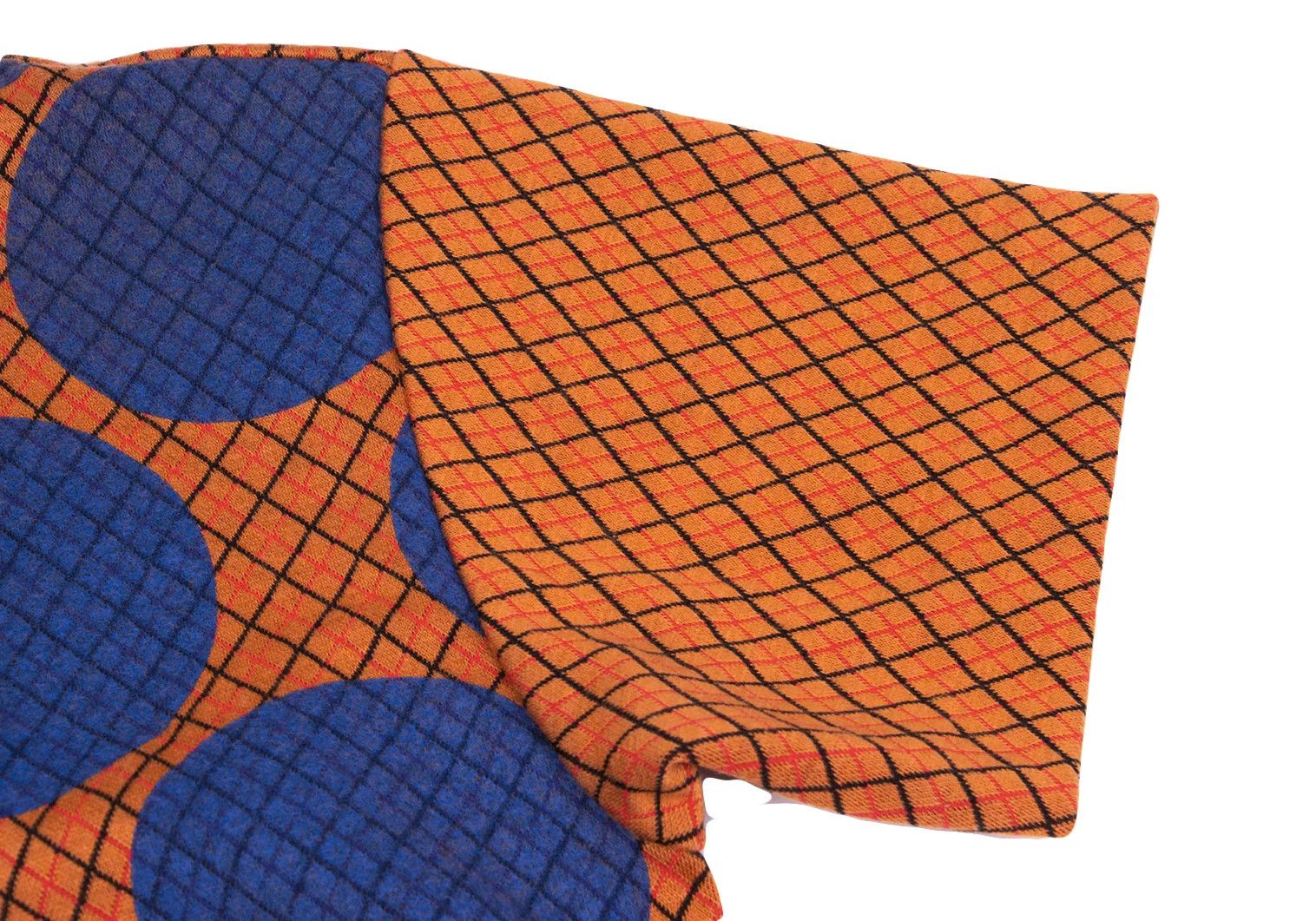 Comme des Garcons Homme Plus Python Pattern Panel Polo Shirt in Orange and Blue Size US M / EU 48-50 / 2 - 6 Thumbnail