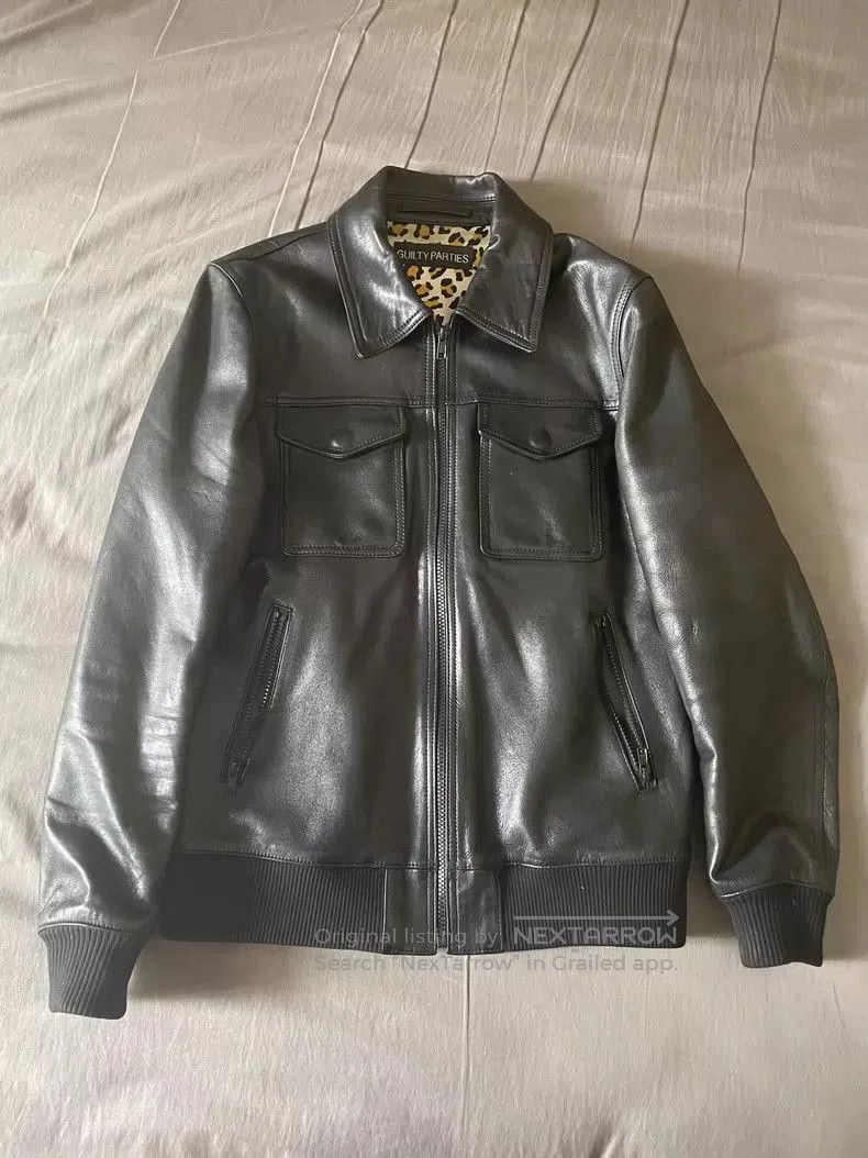 Other Wacko Maria Leather Jacket with Leopard Lining Size US M / EU 48-50 / 2 - 2 Thumbnail
