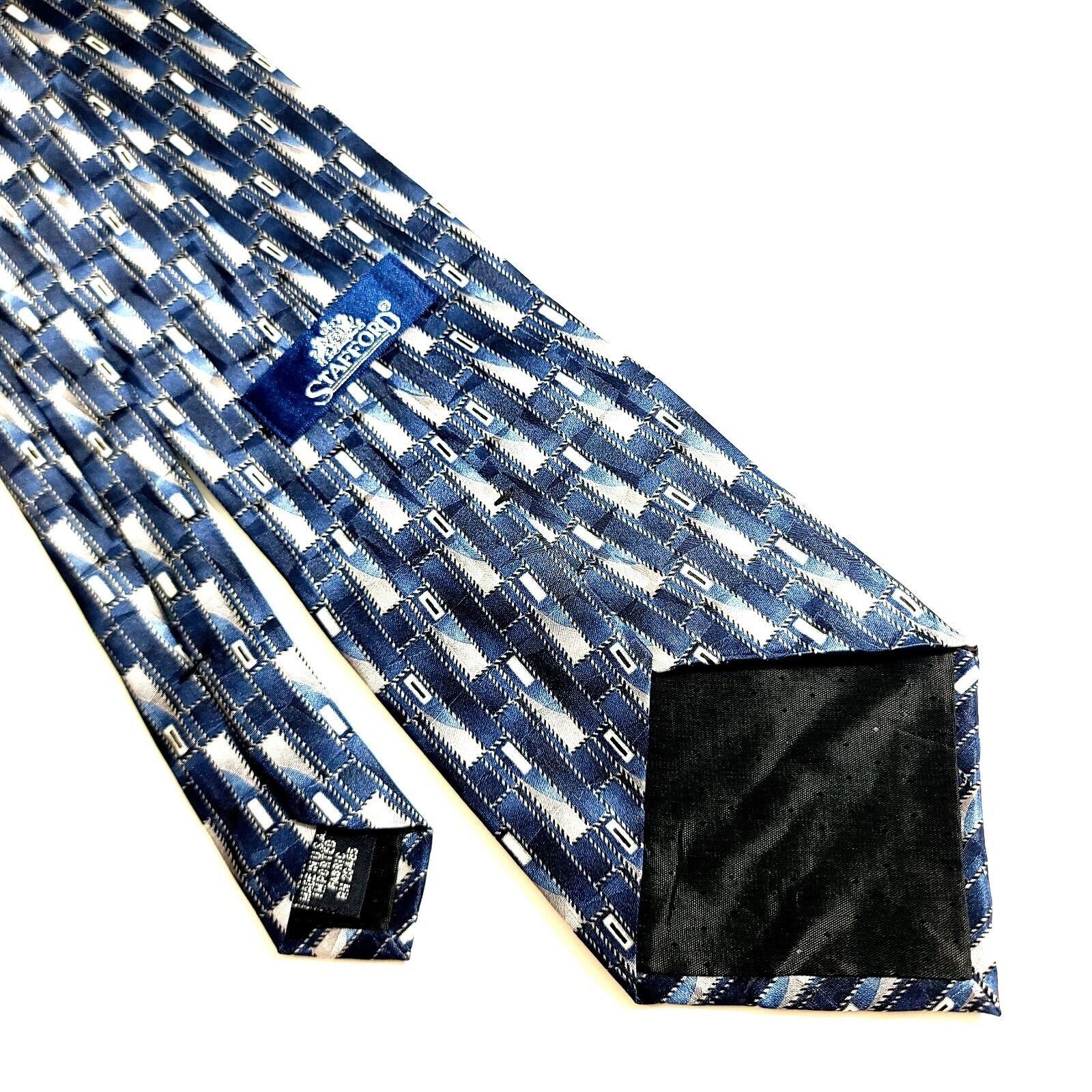 Stafford Stafford Blue Abstract Geometric Jacquard Print Blue Wide Si Size ONE SIZE - 5 Thumbnail