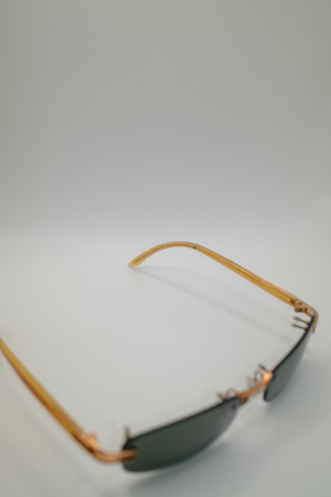 Jean Paul Gaultier 90's Jean Paul Gaultier Titanium Rimless Green Tint Sunglass Size ONE SIZE - 7 Thumbnail