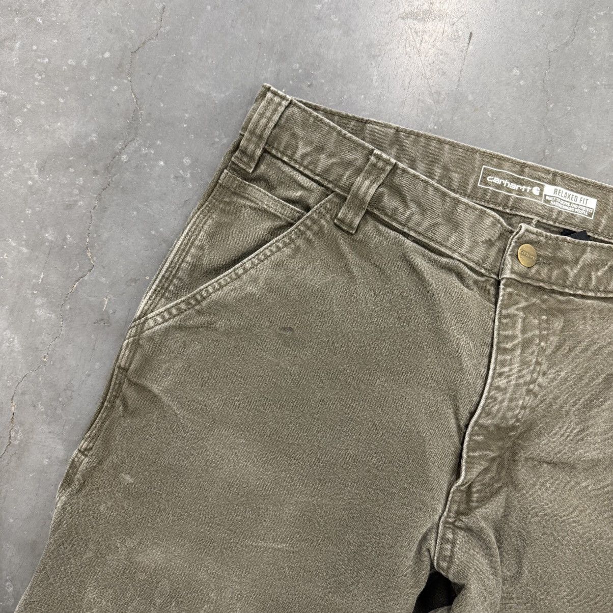 Carhartt × Carhartt Wip × Vintage Vintage Carhartt Faded Distressed Olive Green Work Pants Size US 32 / EU 48 - 11 Thumbnail