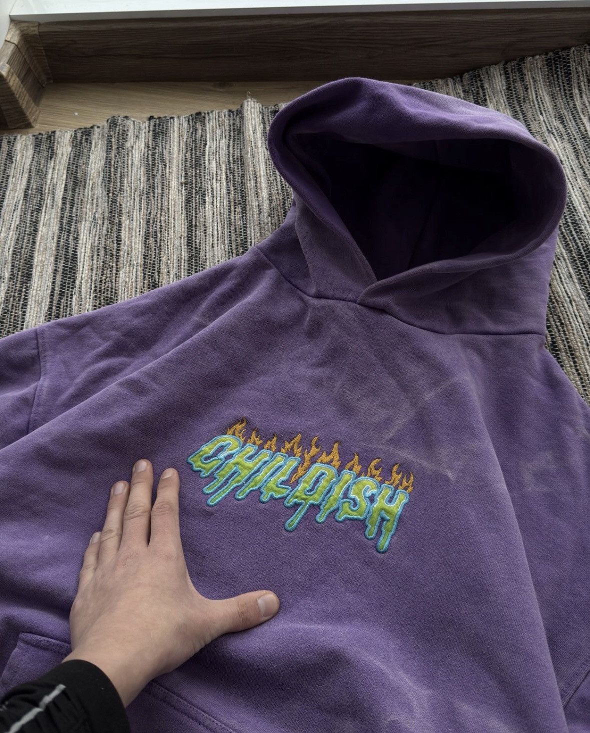 Vintage Vintage Childish Robs Motors 1995 purple Racing hoodie Size US M / EU 48-50 / 2 - 6 Thumbnail