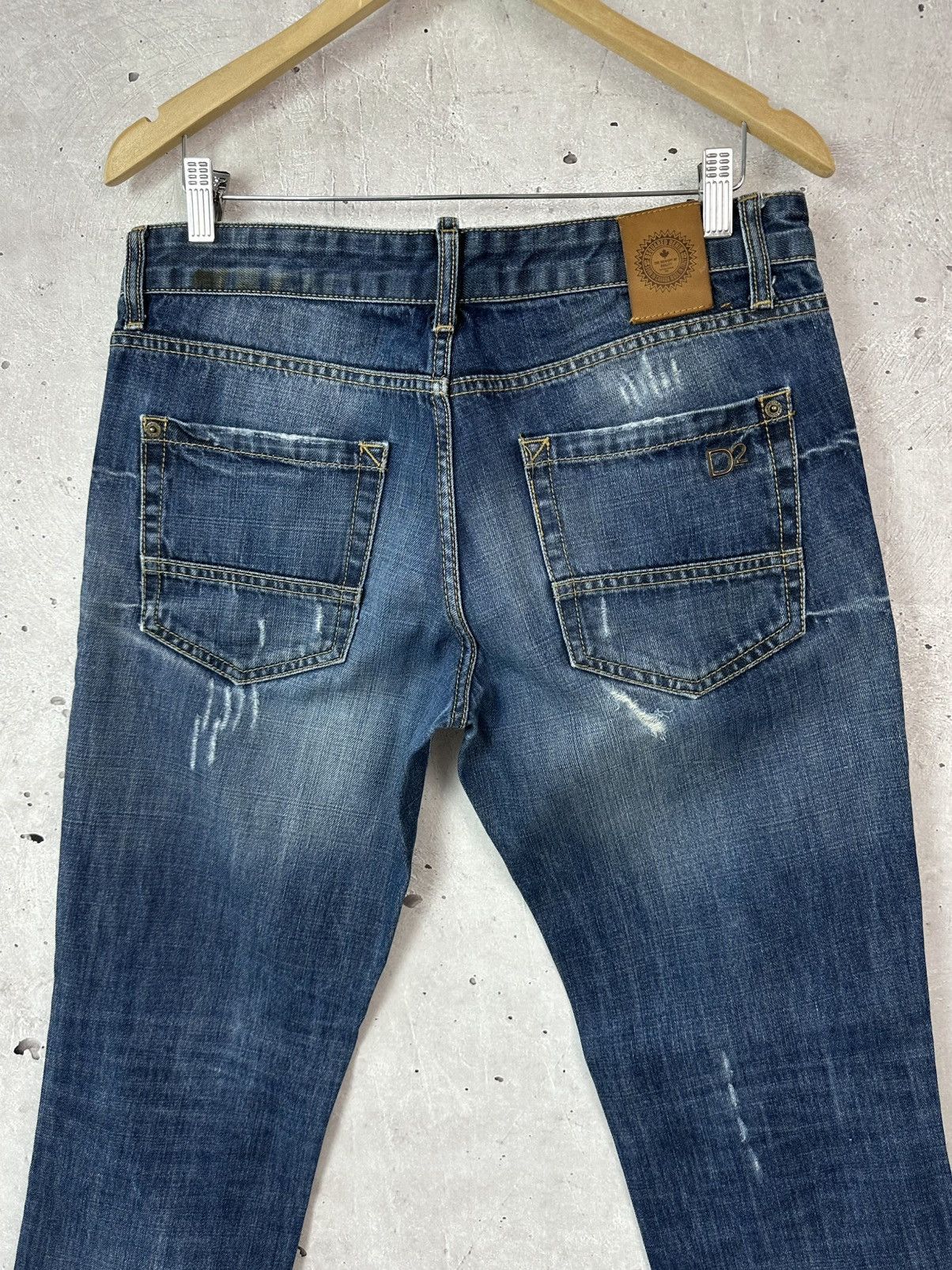 Dsquared2 Dsquared2 Vintage Distressed Washed Navy Cotton Jeans Size US 32 / EU 48 - 10 Thumbnail