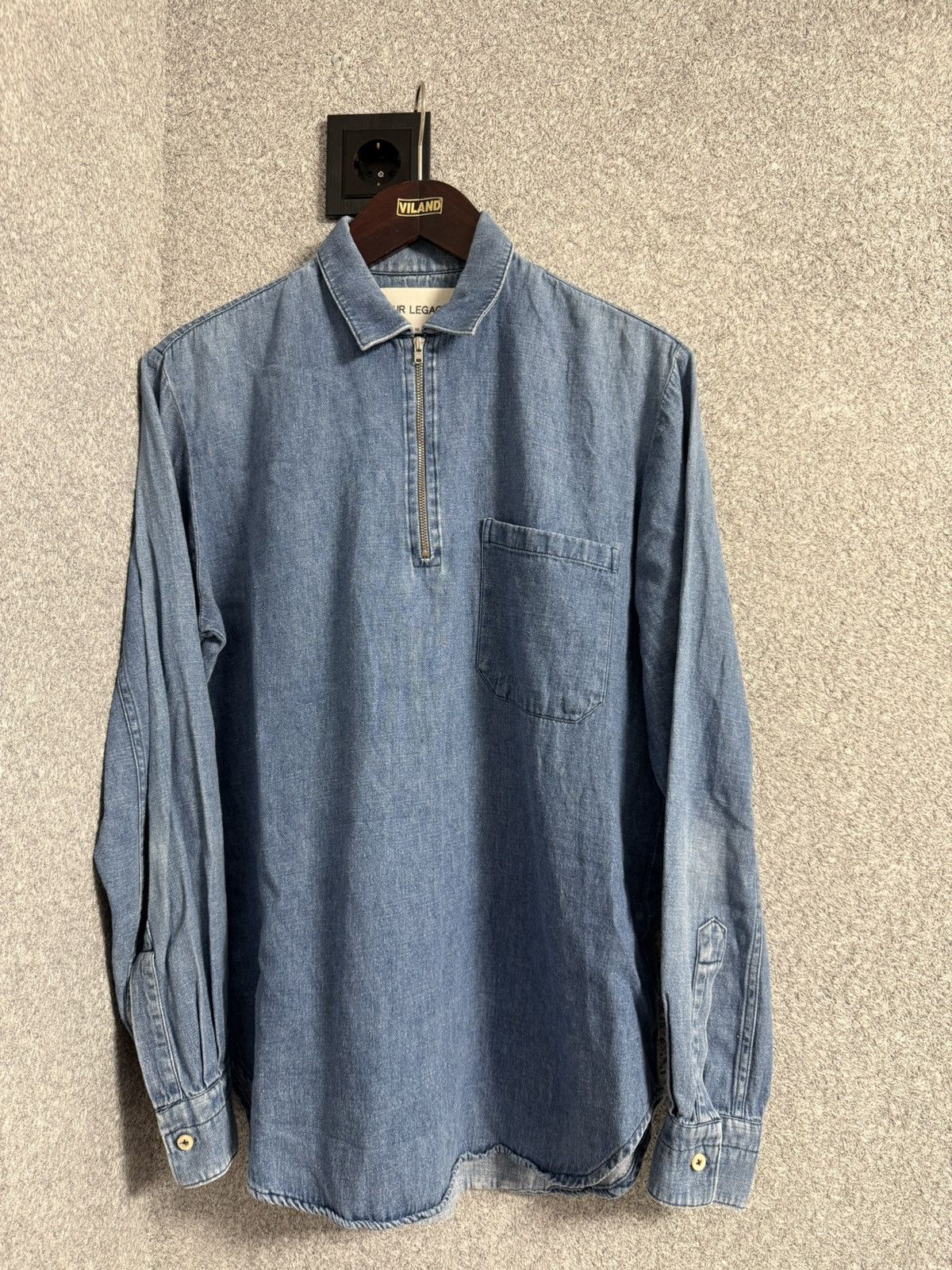 Our Legacy Our Legacy Vintage Half-Zip Denim Shirt by Y2K Luxury Size US M / EU 48-50 / 2 - 2 Thumbnail