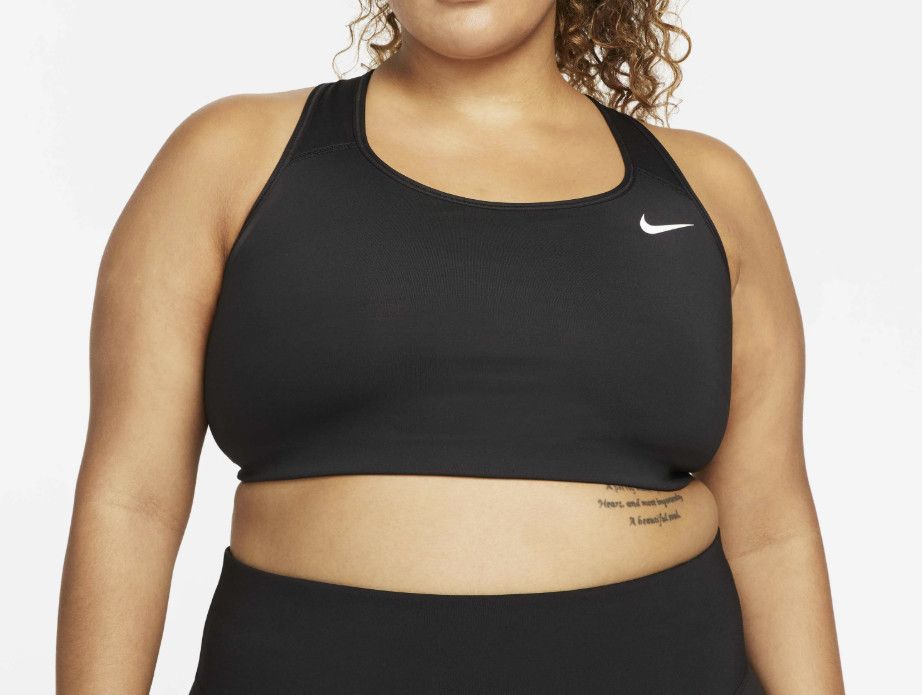 Nike Nike Swoosh DH3385 Non-Padded Sports Bra Black ( 3X ) Size 3XL / US 20-22 - 1 Thumbnail