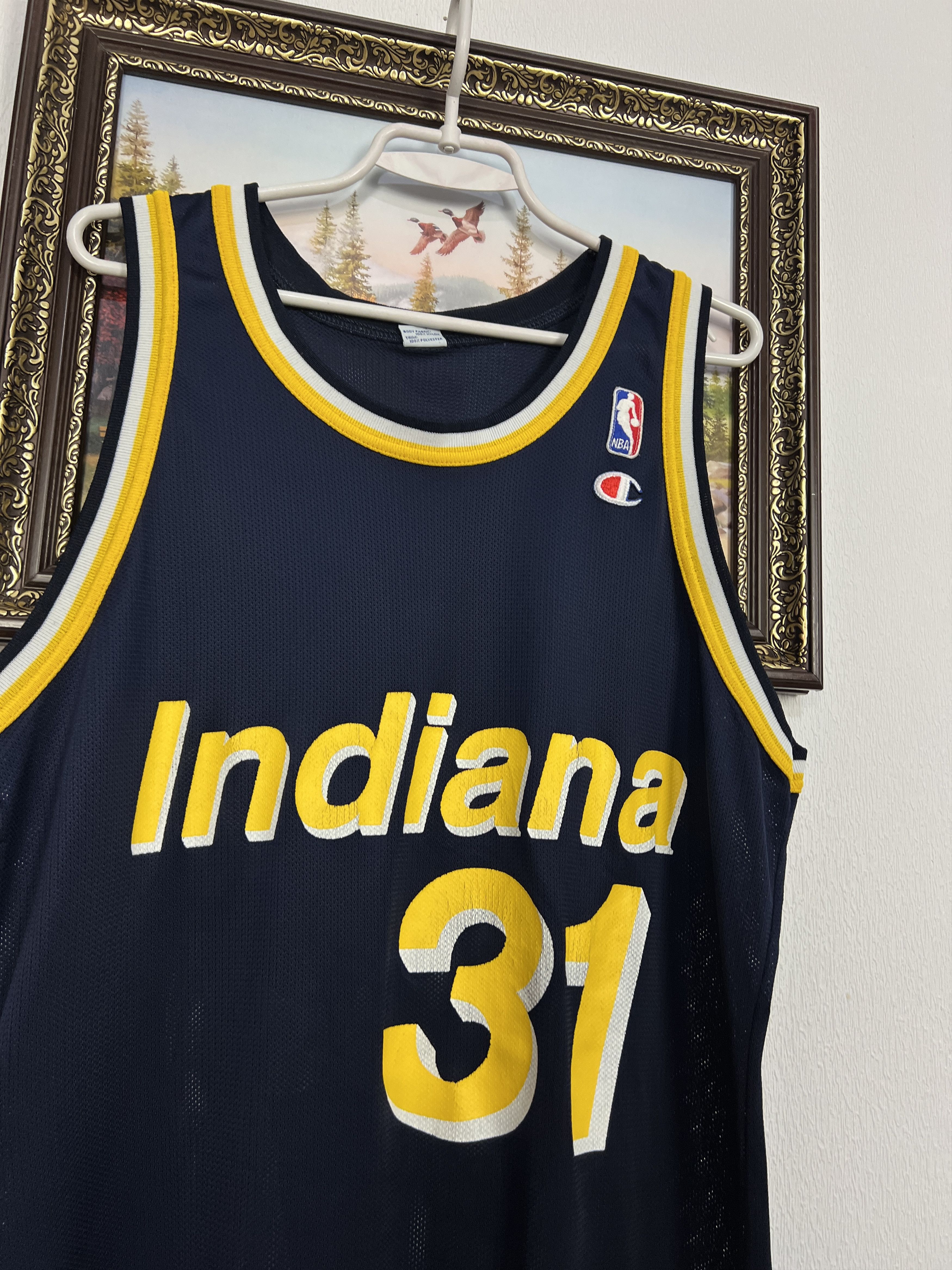 Champion Vintage 90's Indiana Pacers NBA #31 Miller Jersey Trikot Size US L / EU 52-54 / 3 - 3 Thumbnail