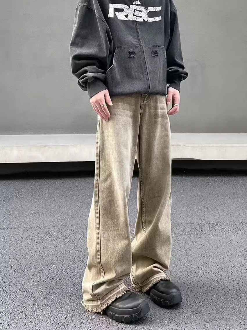 Designer × Japanese Brand Beige Flared Baggy Opium Flared Jeans Size US 32 / EU 48 - 2 Thumbnail