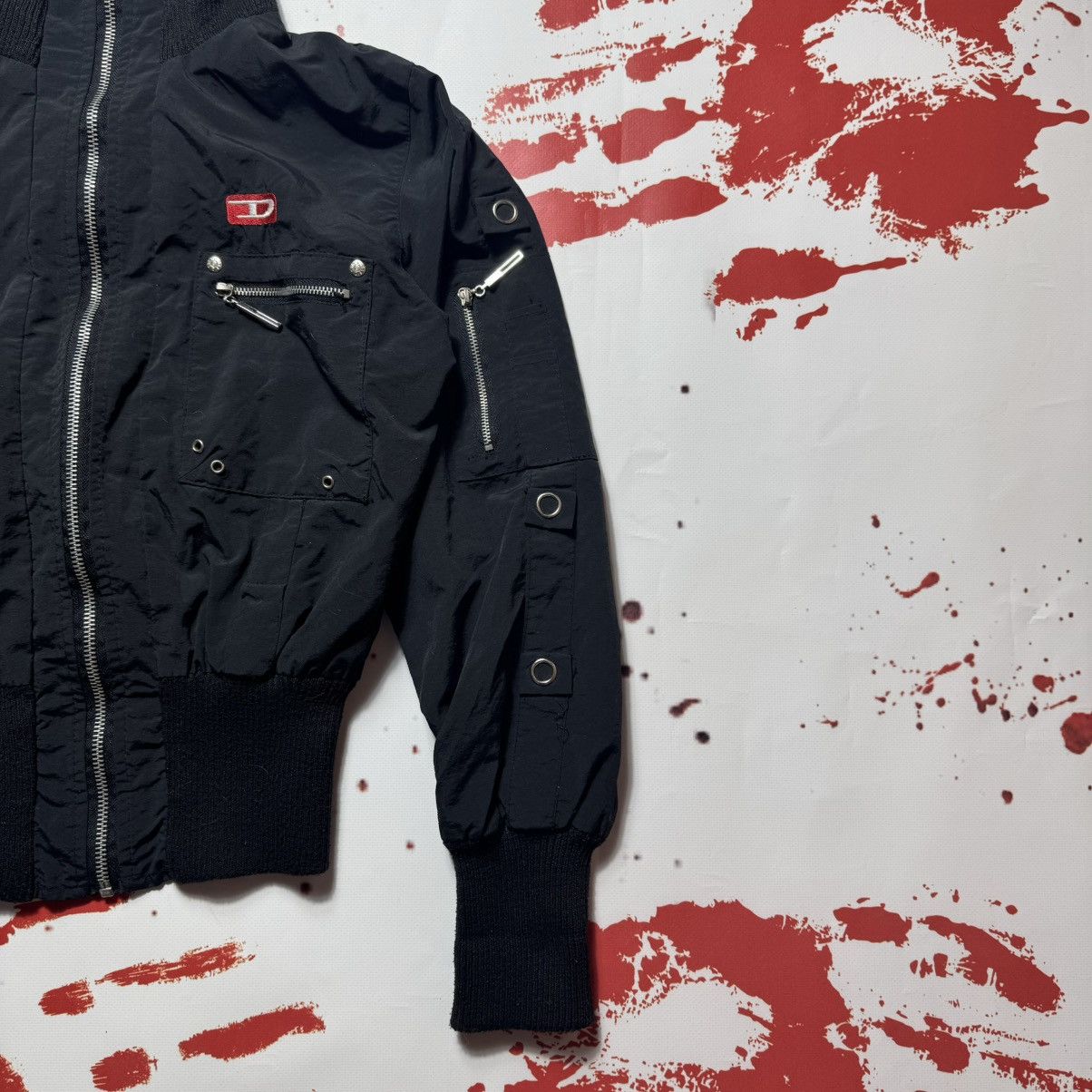 Diesel bomber vintage diesel jacket big logo cropped streetwear Size L / US 10 / IT 46 - 4 Thumbnail