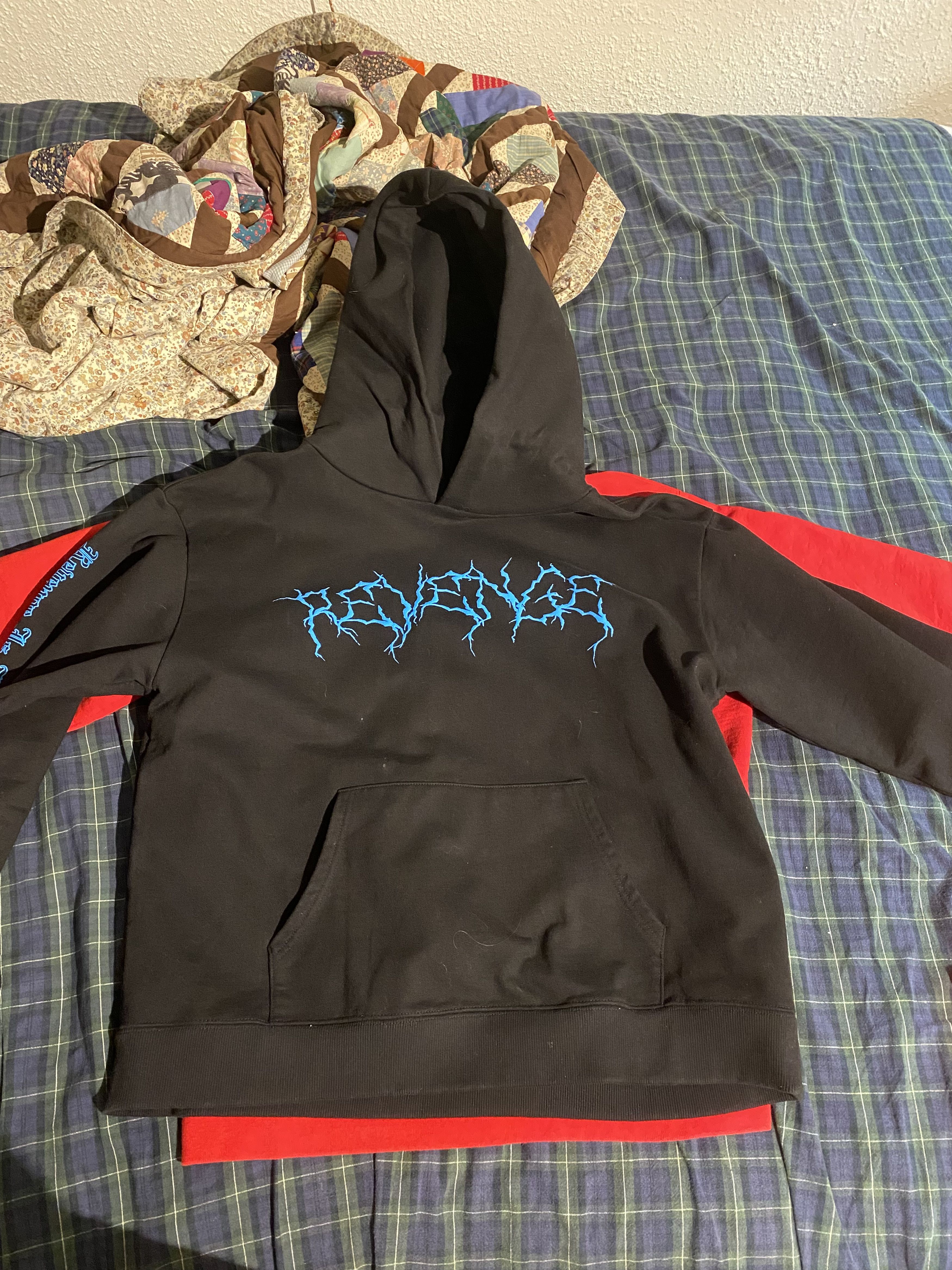 Revenge Blue Lightning Hoodie | Grailed