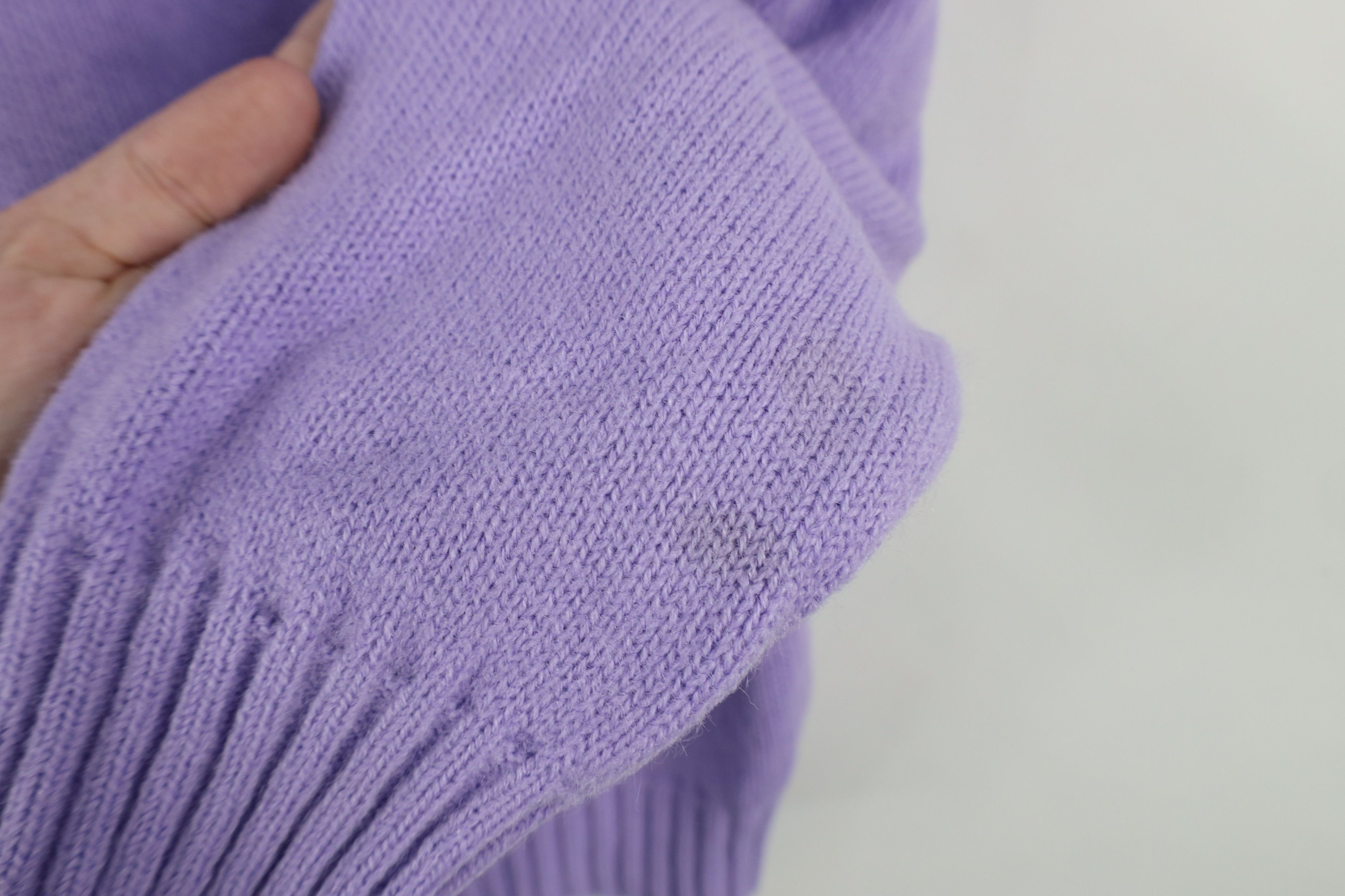 Vintage Vintage 90s Streetwear Distressed Blank Knit Sweater Purple Size M / US 6-8 / IT 42-44 - 6 Thumbnail