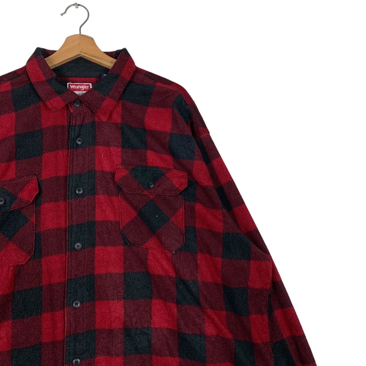 Wrangler WRANGLER Checked Flannel Plaid Button Up Shirt #0417-C19 Size US XXL / EU 58 / 5 - 5 Thumbnail