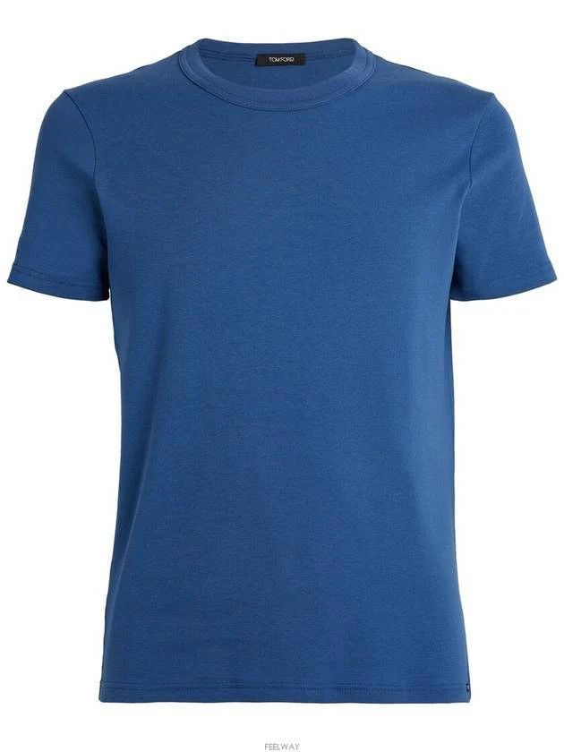 image of Tom Ford O1Loc1C0524 Ist4M08 T-Shirts In Blue, Men's (Size Large)