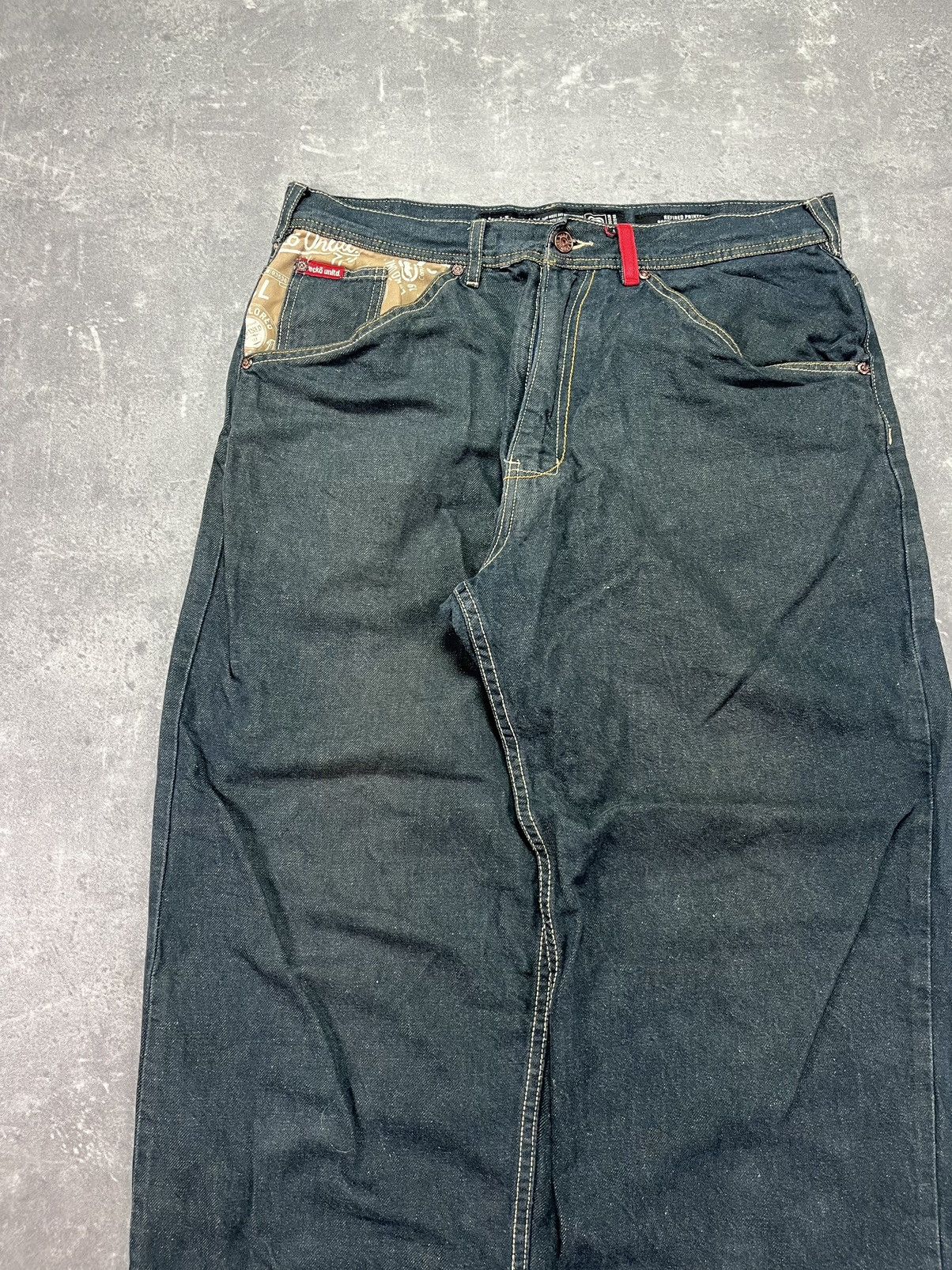 Ecko Unltd. Ecko Unltd. Printed Pockets Linen Baggy Denim Jeans 36 Size US 36 / EU 52 - 3 Thumbnail