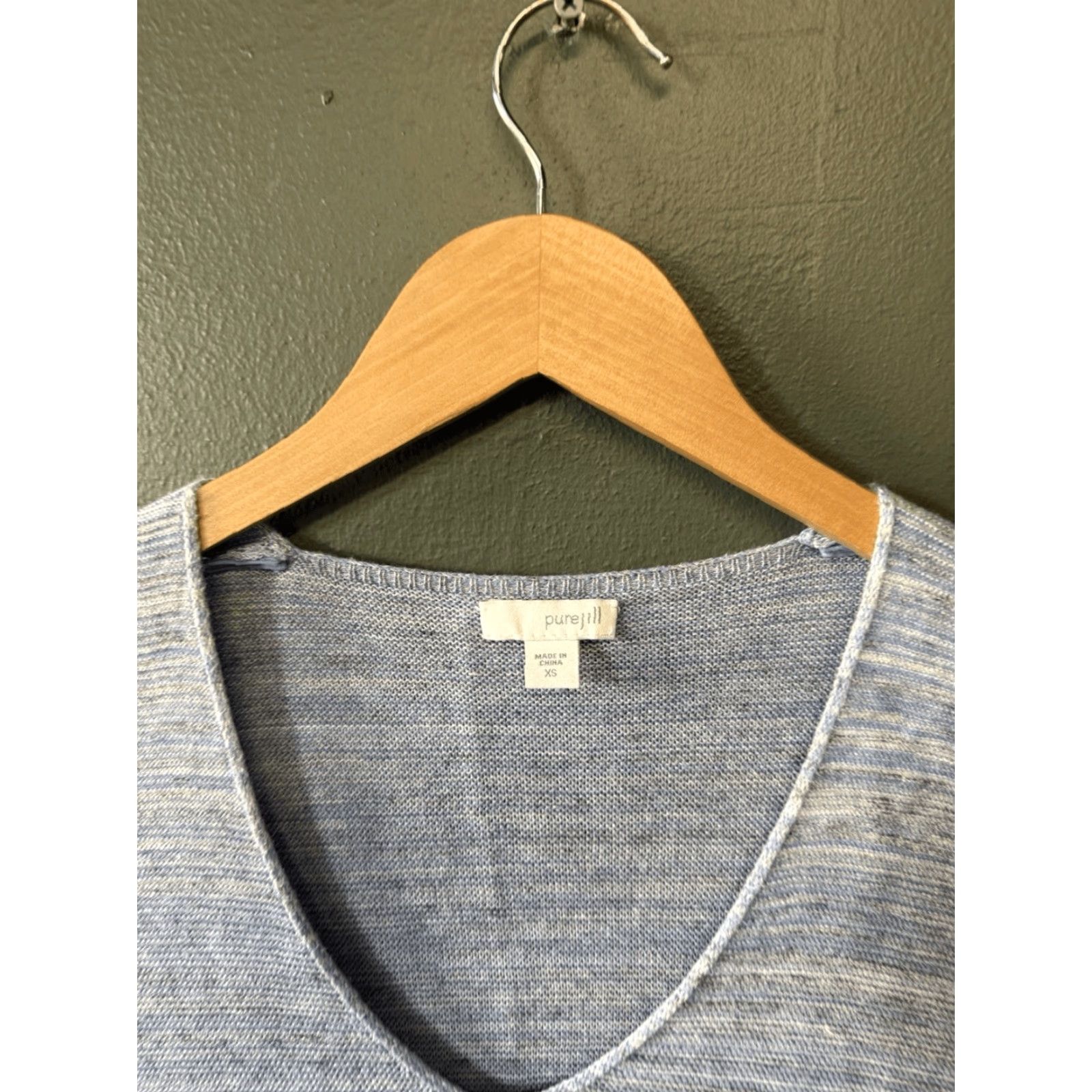 J. Jill J. Jill Shirt Dress Womens XS Blue Knit Linen Long Sleeve Organic Pure Jill J. Jill Shirt Dress Womens XS Blue Knit Linen Long Sleeve Organic Pure Size XS / US 0-2 / IT 36-38 - 3 Thumbnail