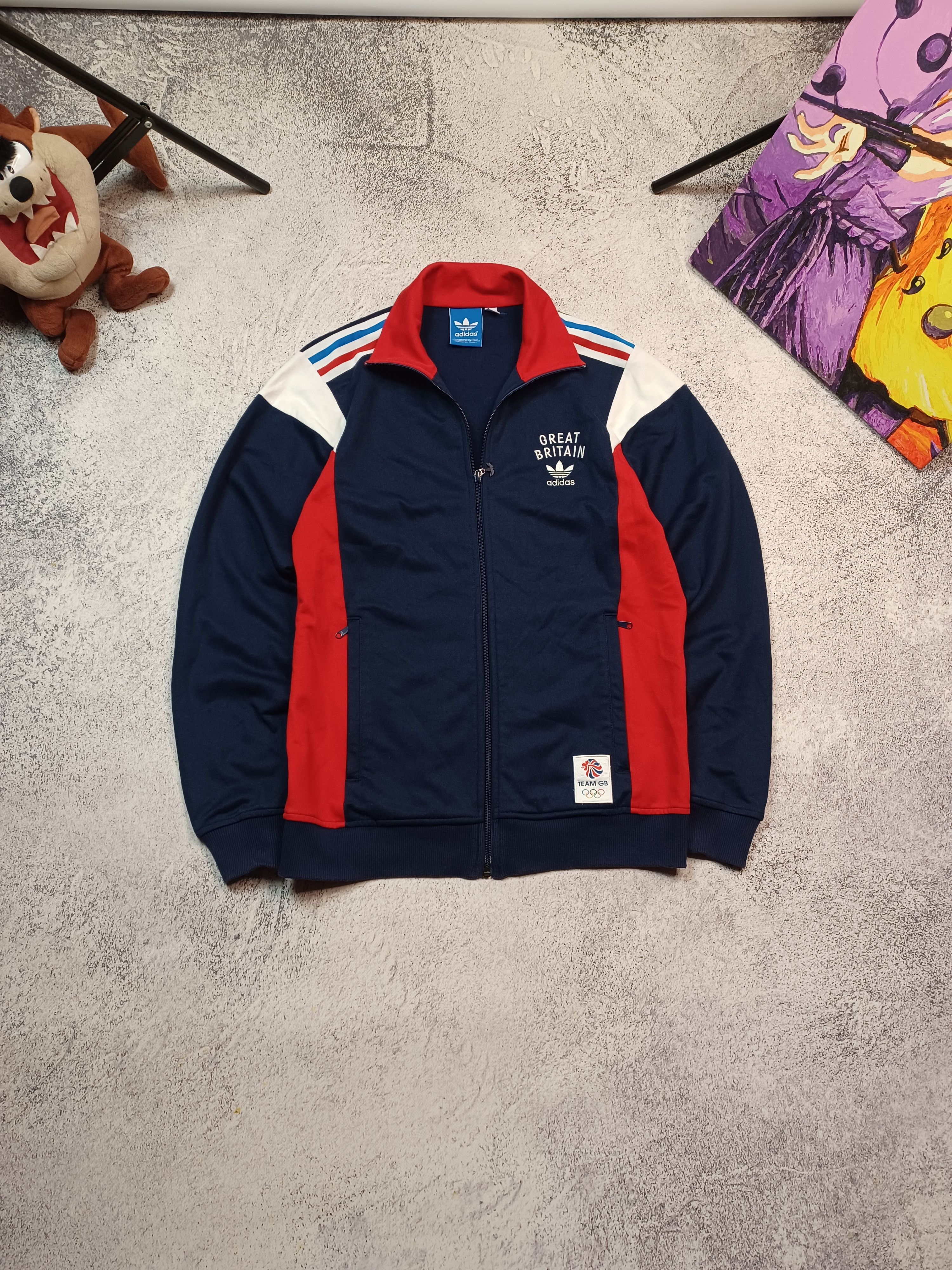Adidas Adidas Team GB 2012 Great Britain Zip Track Jacket Top Size US M / EU 48-50 / 2 - 3 Thumbnail