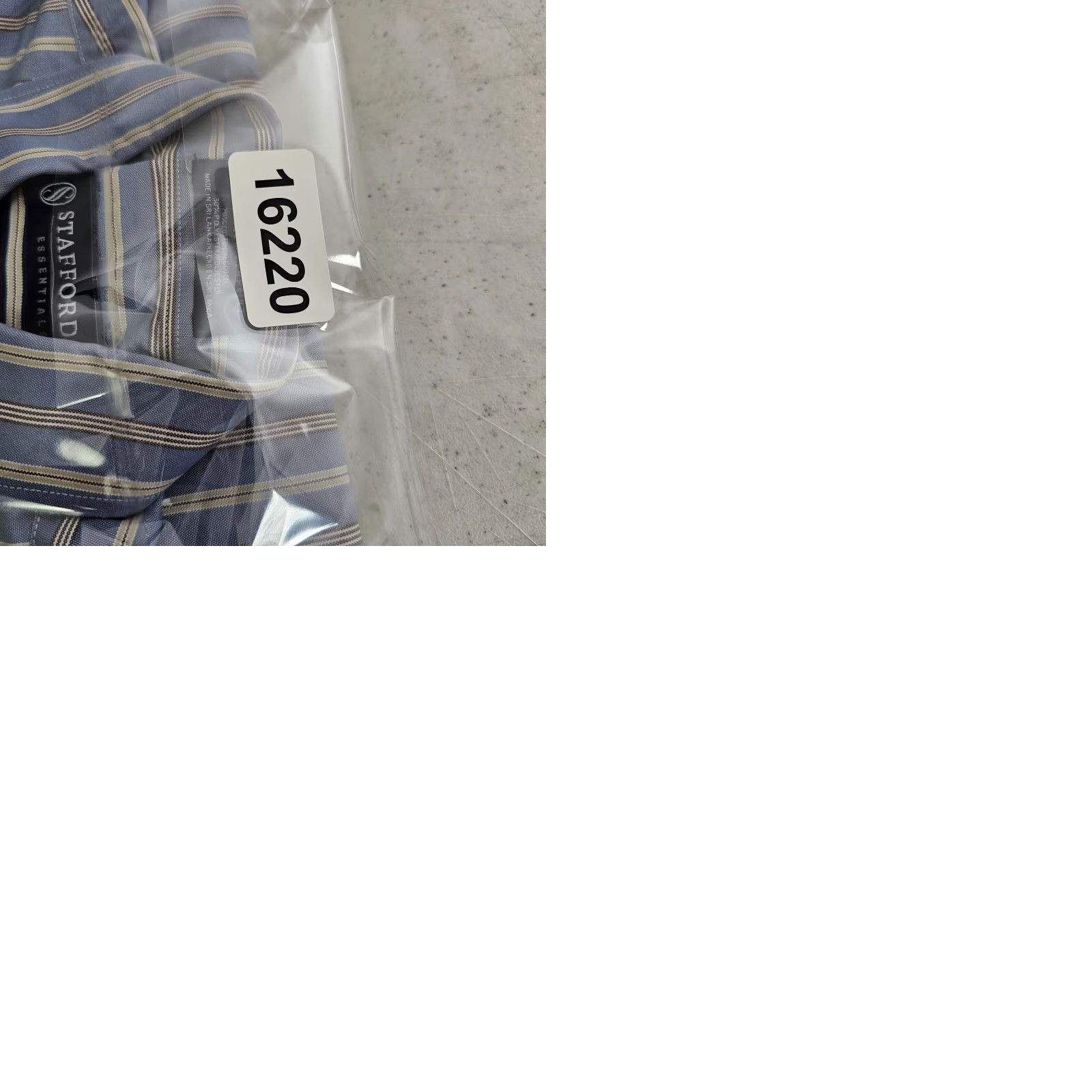 Stafford Stafford Dress Shirt Mens 16 32/33 Blue Pinstripe Classic Fit Button Up Cotton Size 42R - 9 Thumbnail