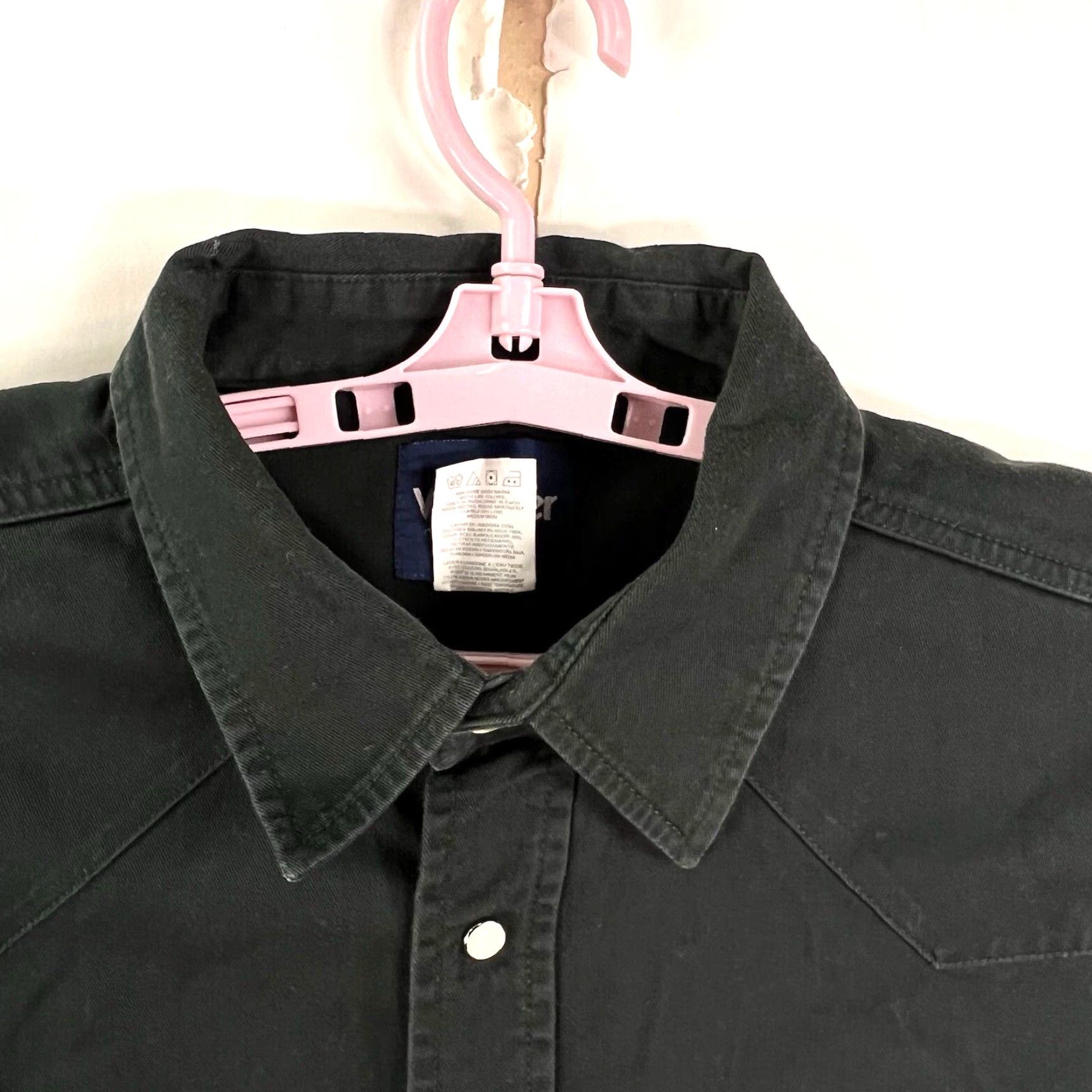 Wrangler Wrangler Shirt Mens 2XL Green Heavyweight Snap Button-Up Long Sleeve Modern Wrangler Wrancher Silver Accent Embroidered Button-Down Casual Workwear Size US XXL / EU 58 / 5 - 3 Thumbnail