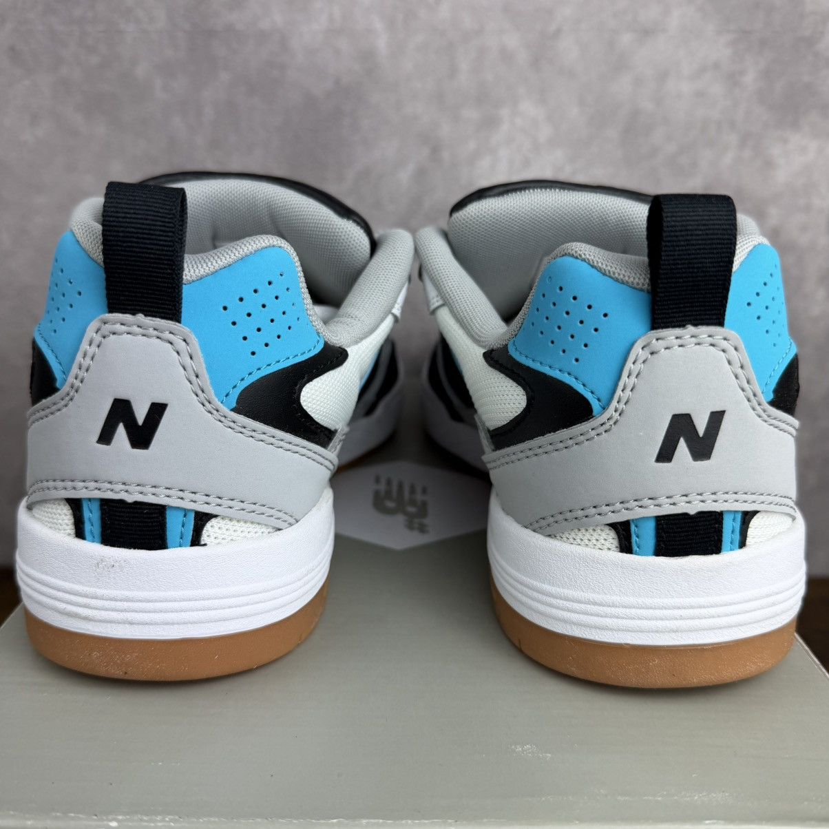 New Balance NEW New Balance Numeric 808 Tiago Lemos White Aqua NM808BYS Size US 9.5 / EU 42-43 - 6 Thumbnail