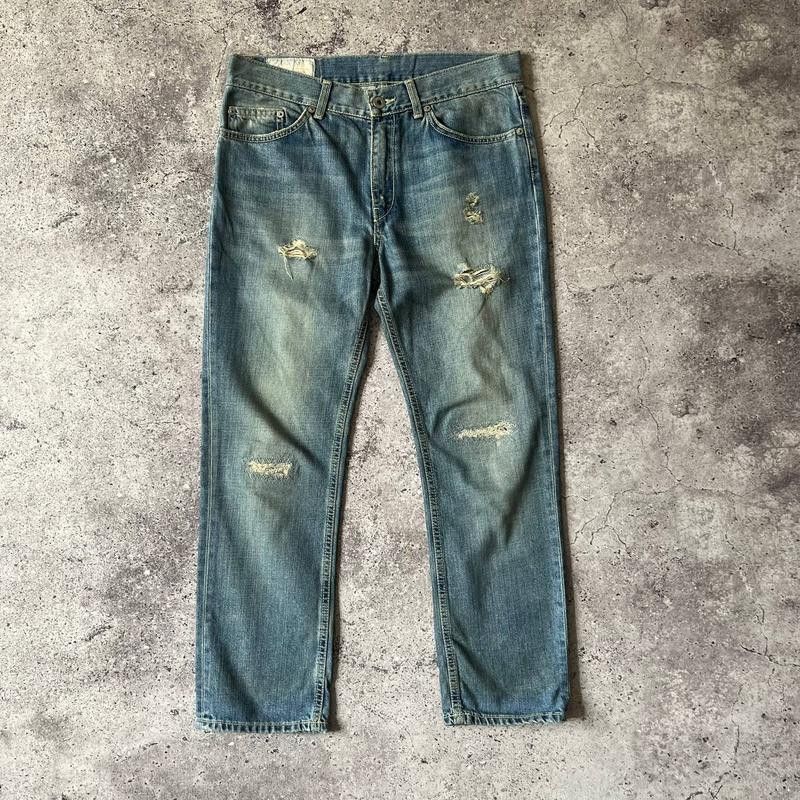 Japanese Brand × Vintage Y2K Vintage Distressed Blue Jeans Made in Italy Size 30-31 Size US 30 / EU 46 - 1 Thumbnail