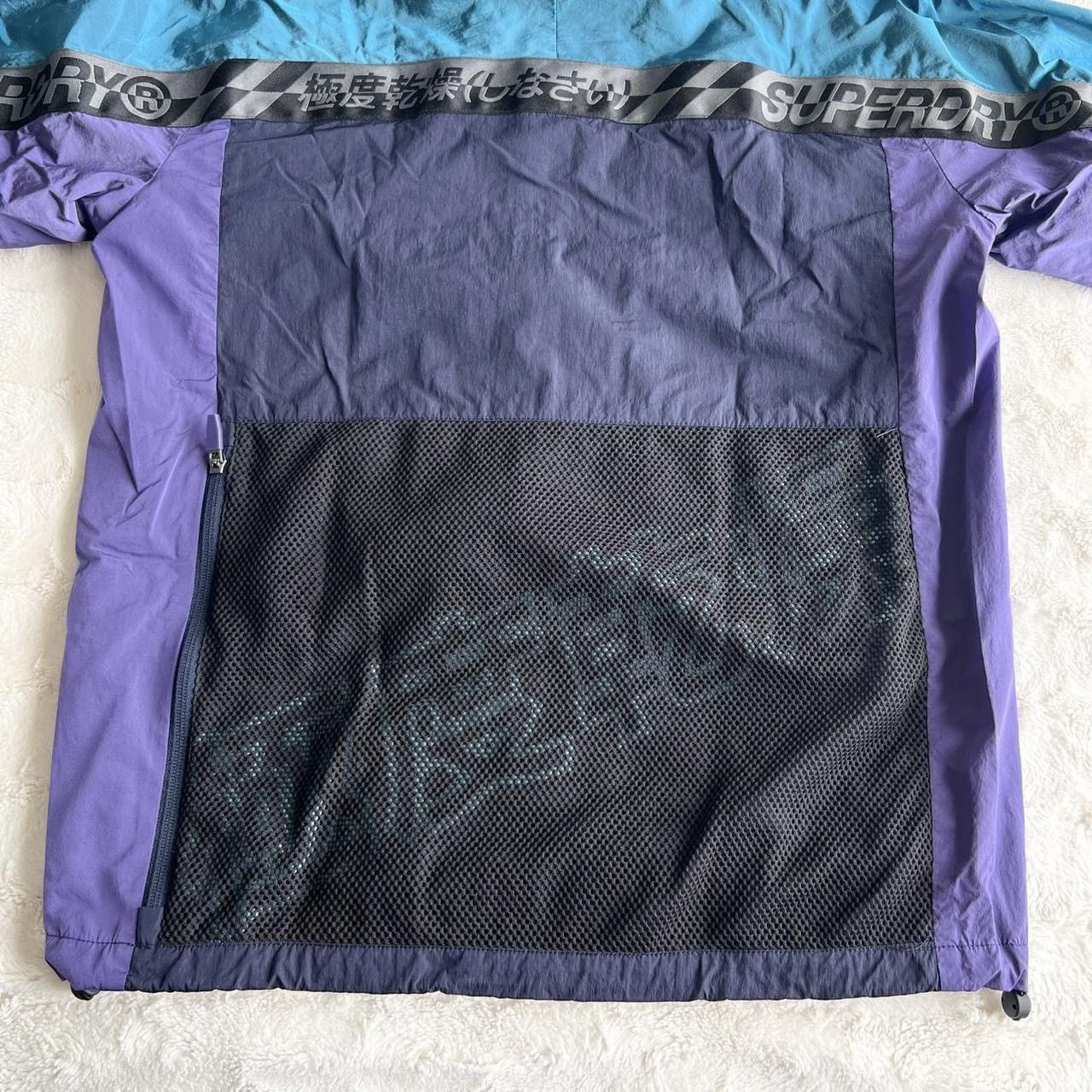 Superdry Superdry Track Jacket Mens XS Blue City Neon Colorblock Mesh Size US XS / EU 42 / 0 - 6 Thumbnail