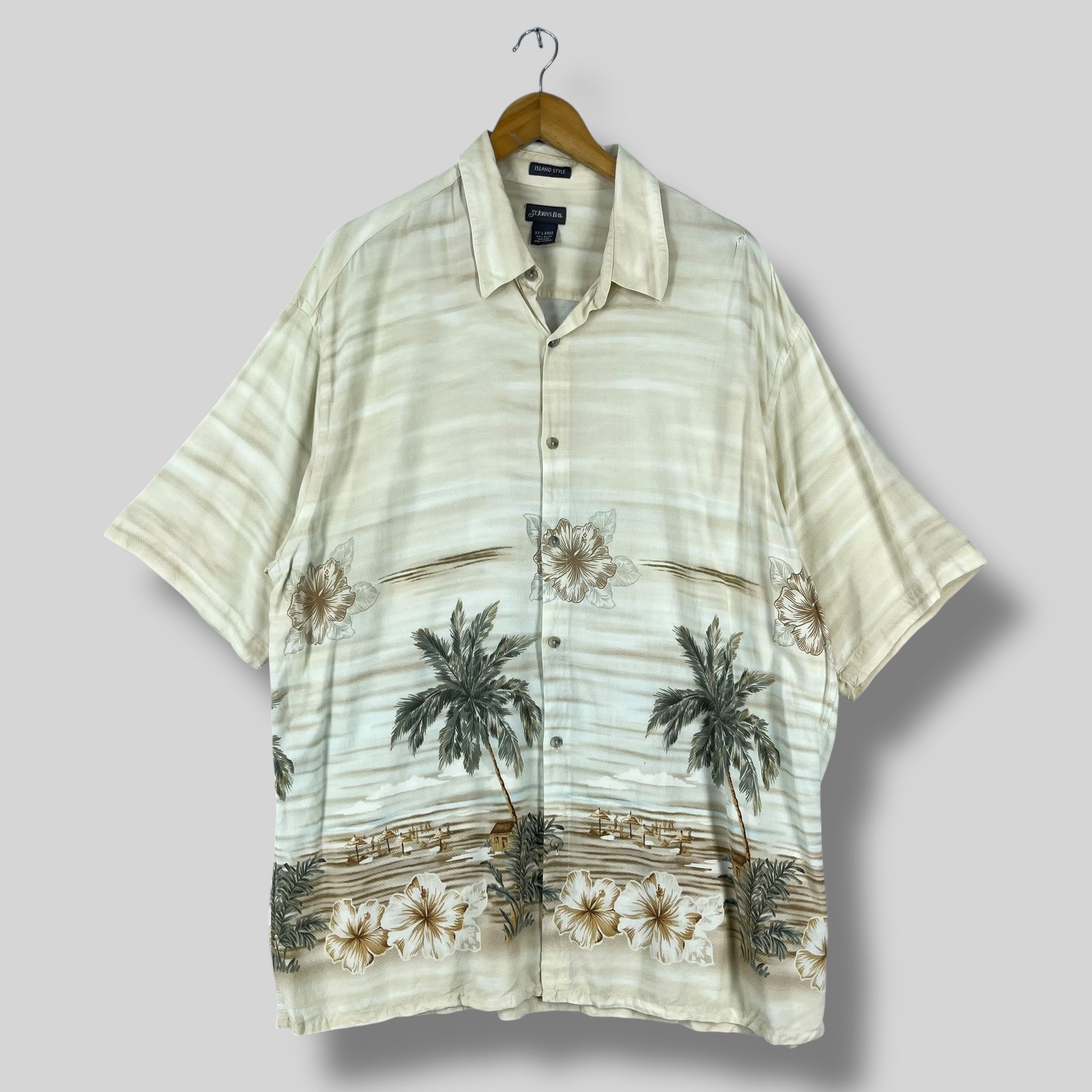 Vintage Vintage St John's Bay Island Beach Motive Hawaii Shirt Size US XL / EU 56 / 4 - 1 Thumbnail