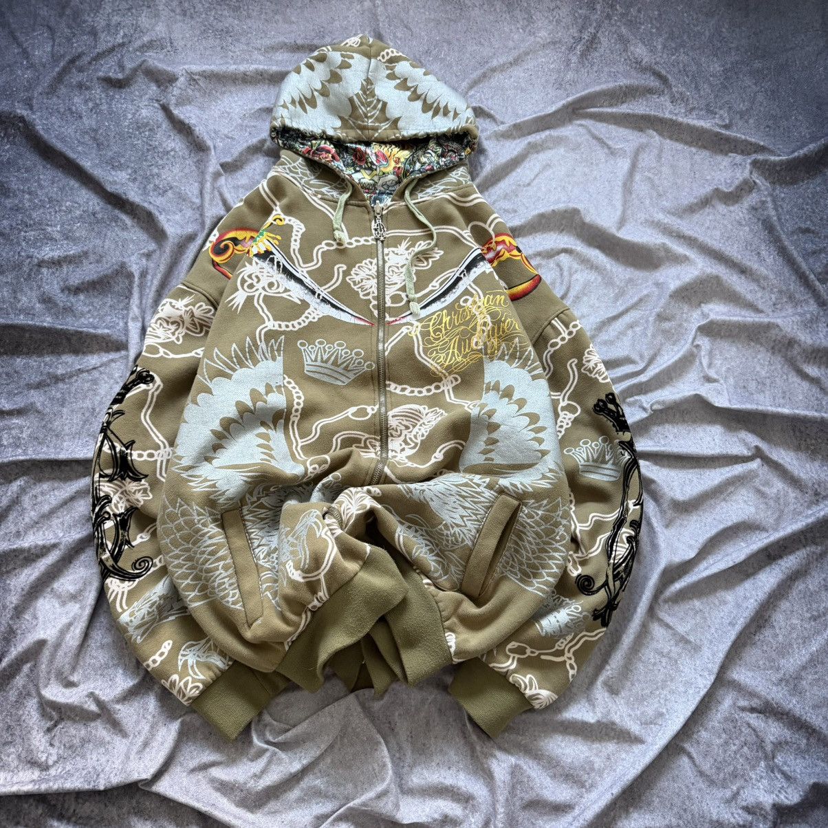 Christian Audigier Y2K Christian Audigier Los Angeles Skull Full Zip Hoodie Size US XXL / EU 58 / 5 - 2 Thumbnail