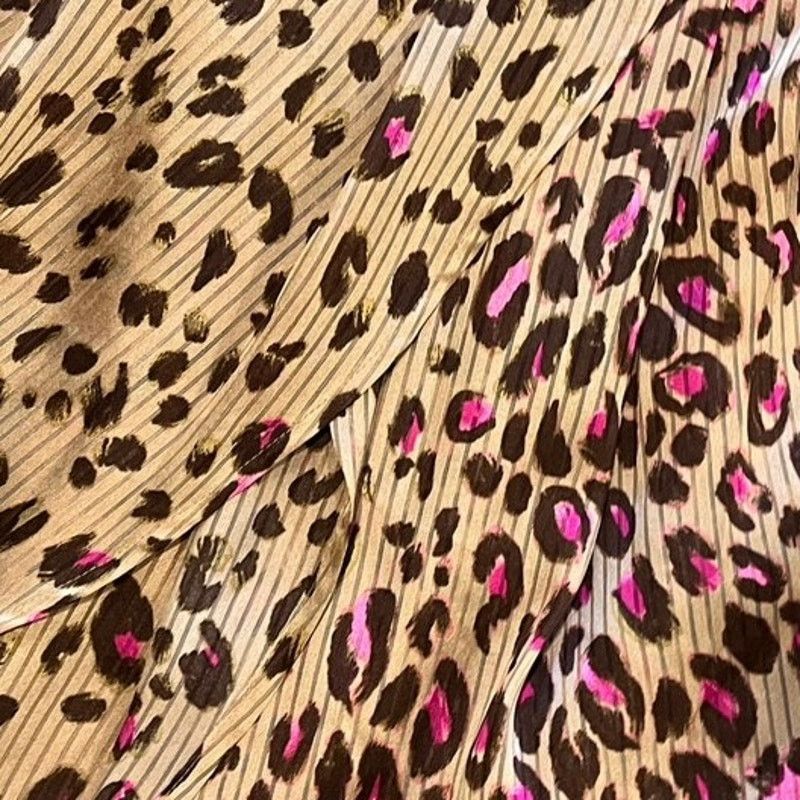 Express Express Mini Sheath Dress Leopard Print Satin Tan Size L Size L / US 10 / IT 46 - 2 Thumbnail