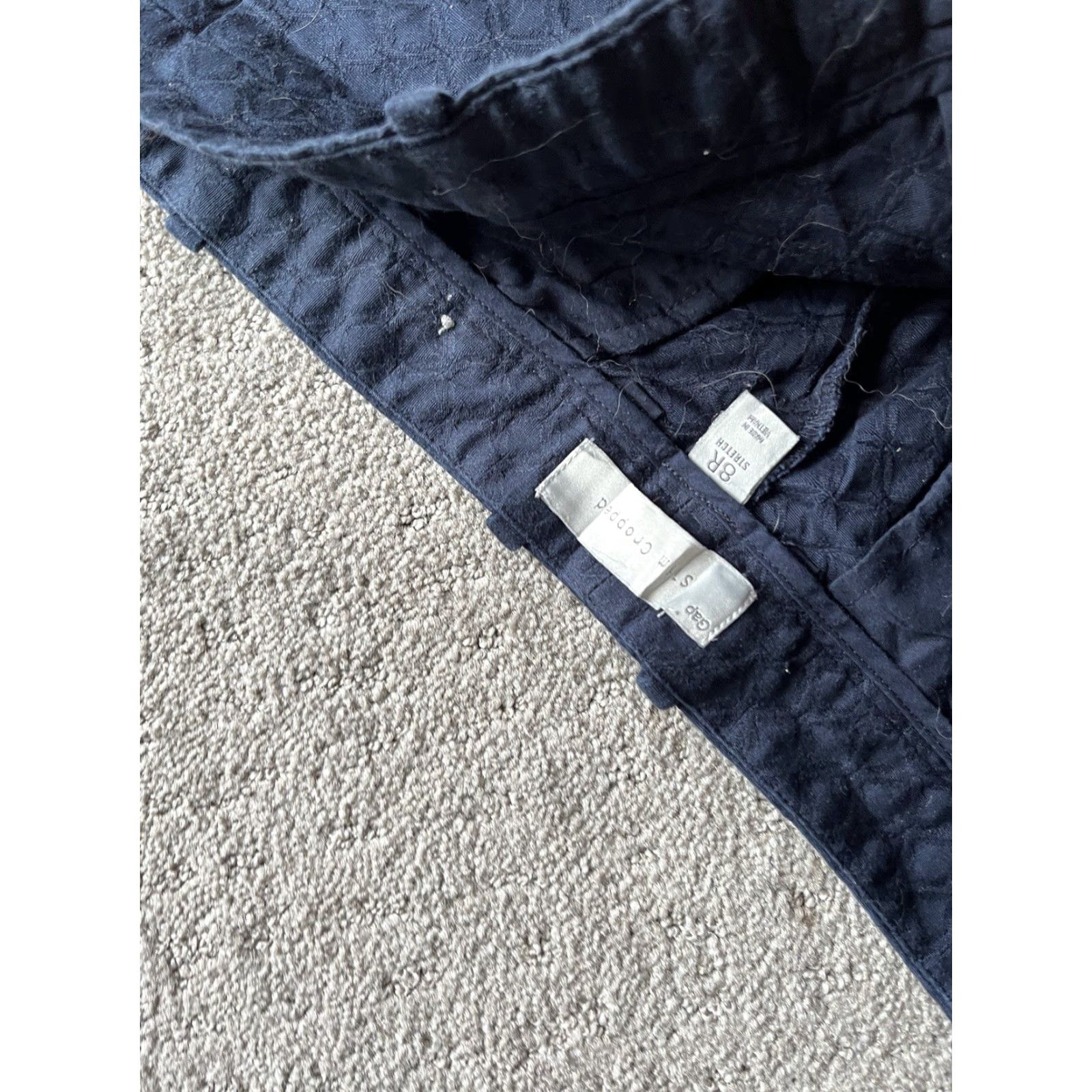 Gap VINTAGE Gap Women Cropped Slim Stretch Pants Size 8 Navy Blue Casual Skinny Inseam 26 Size 30" / US 8 / IT 44 - 5 Thumbnail