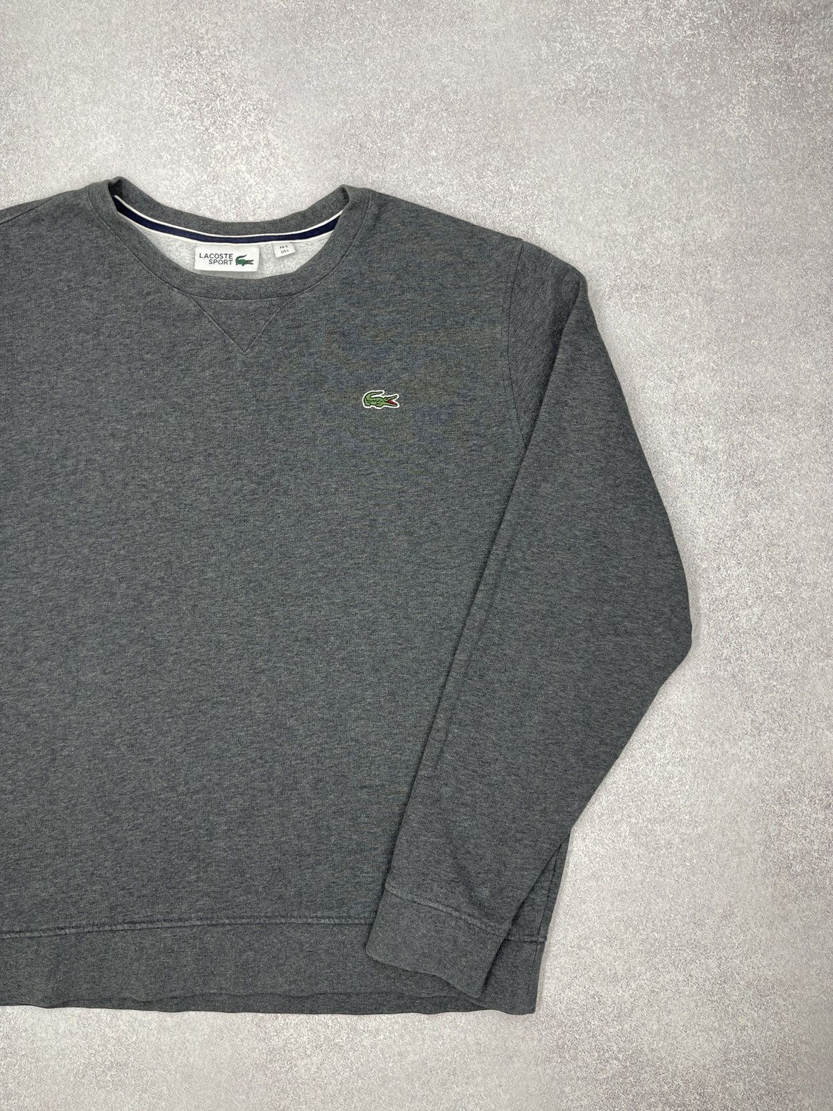 Lacoste Mens Lacoste Crew Sweatshirt Grey Size L Size US L / EU 52-54 / 3 - 3 Thumbnail