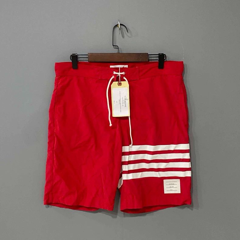 Thom Browne Thom Browne Size 4 Red four-bar trousers 2506-Nextarrow Size US 33 - 1 Thumbnail