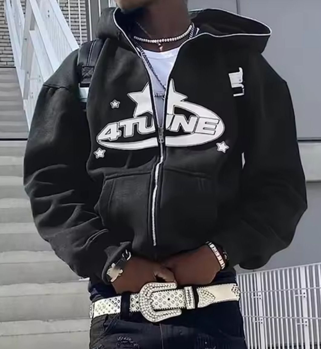 Other Retro Y2K Star Letter Hip Hop Zip Hoodies Punk Jacket Size M / US 6-8 / IT 42-44 - 3 Thumbnail