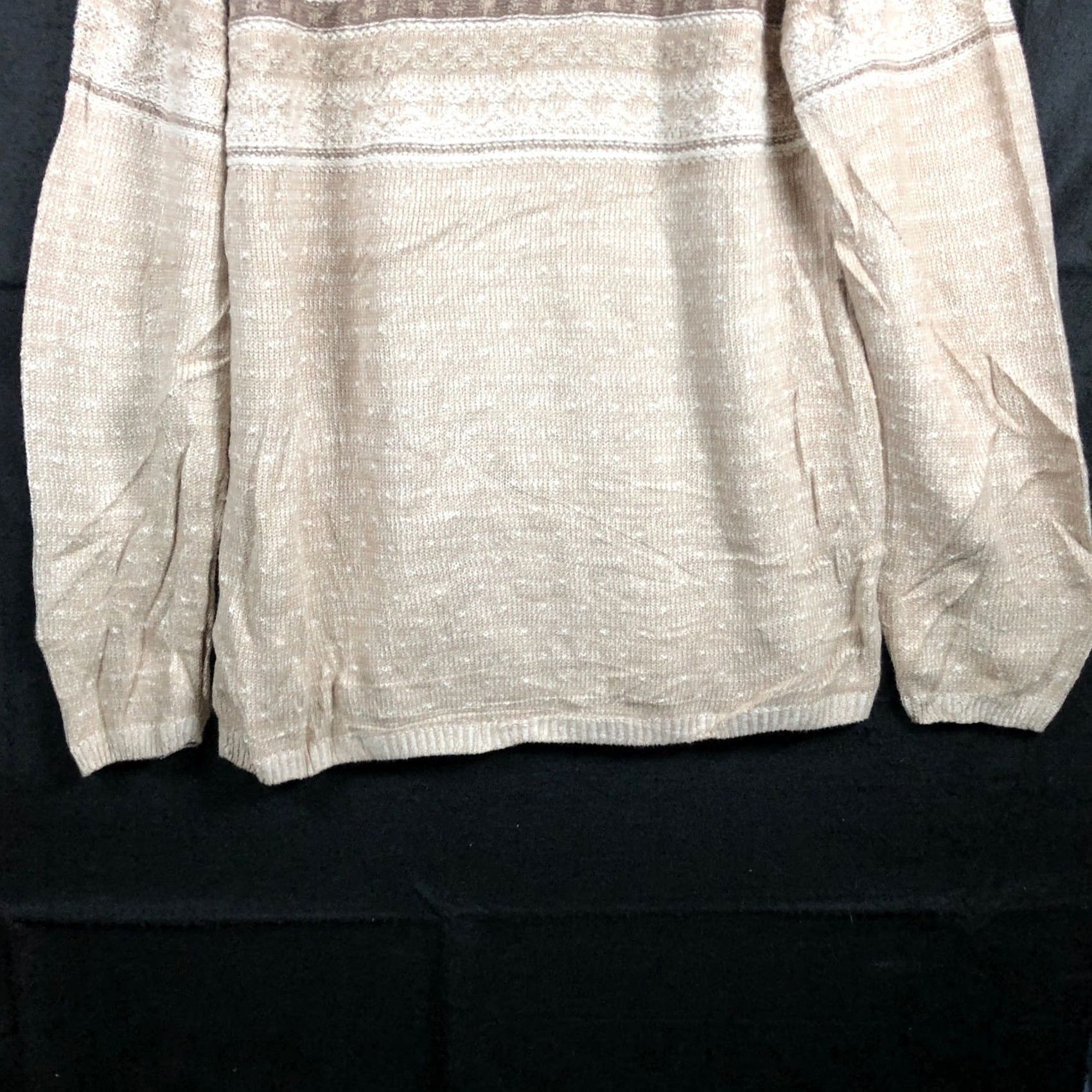 Croft & Barrow Croft & Barrow Womens Sweater Brown Mock Neck Button Accents Pullover Large Size L / US 10 / IT 46 - 3 Thumbnail