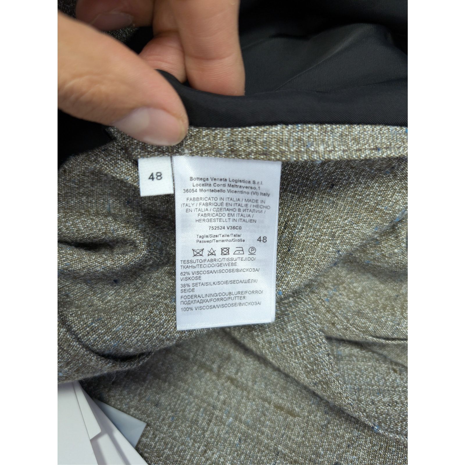 Bottega Veneta o1rshd1 Knotted Melange Viscose-Silk Jacket in Brown / White Size US M / EU 48-50 / 2 - 19 Thumbnail