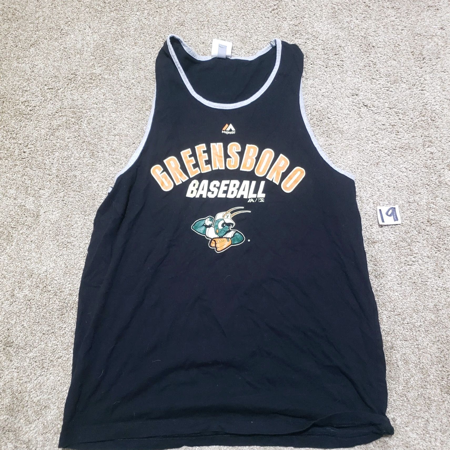 Vintage VINTAGE Greensboro Grasshoppers Shirt Men M Black Sleeveless Tank Tee 90s Team Logo Adult Mens Size US M / EU 48-50 / 2 - 2 Thumbnail