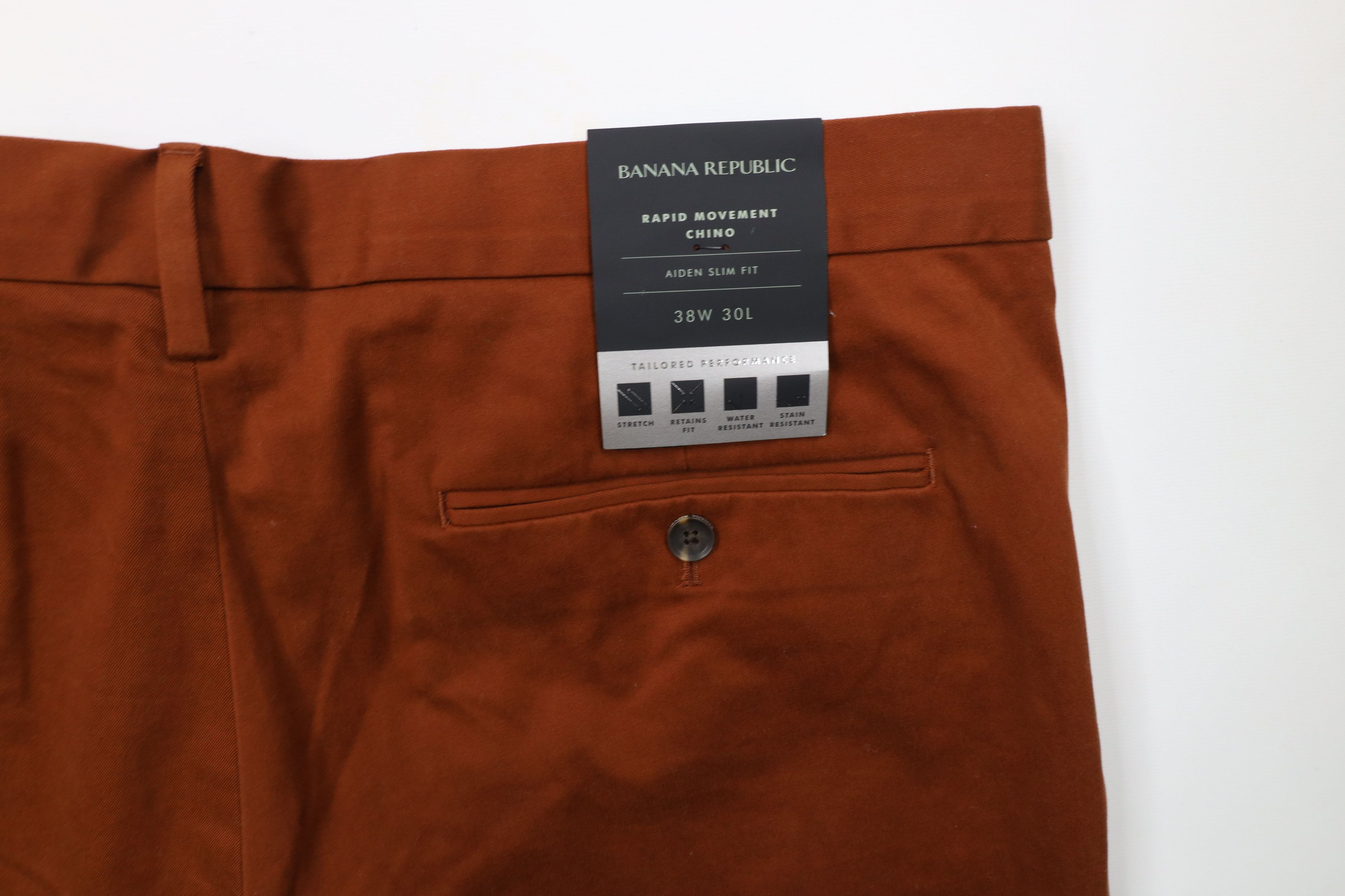 Banana Republic × Vintage New Banana Republic Fit Rapid Movement Chino Pants Orange Size US 38 / EU 54 - 11 Thumbnail
