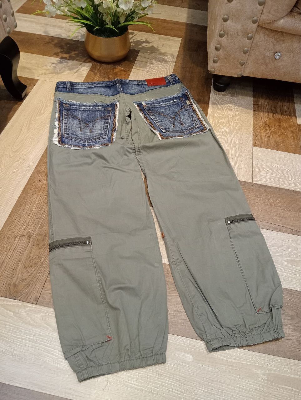 Japanese Brand ROMP LOW RISE MULTIPOCKET PARACHUTE PANTS Size 35" - 4 Thumbnail