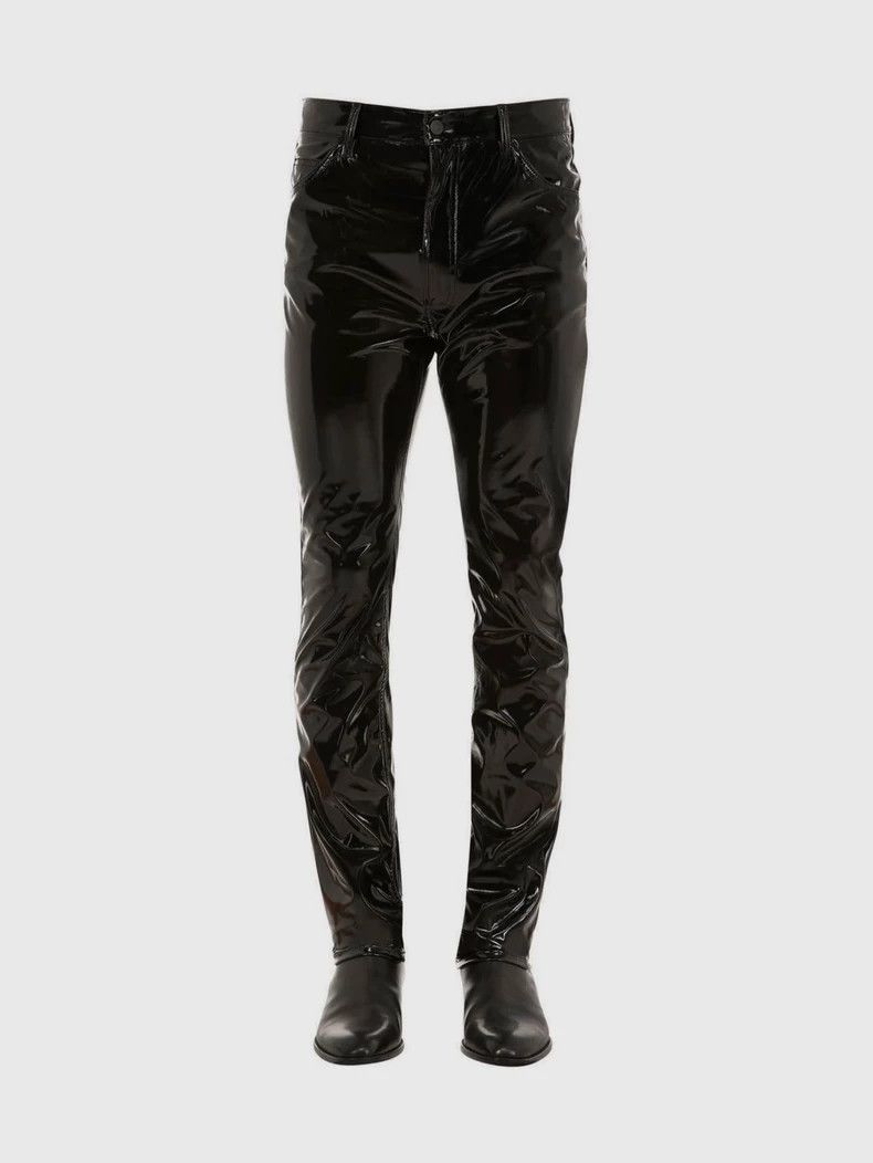 パンツ Maison Margiela - leather pants MM6 Maison Margiela ストレート レザーパンツ | ブラック