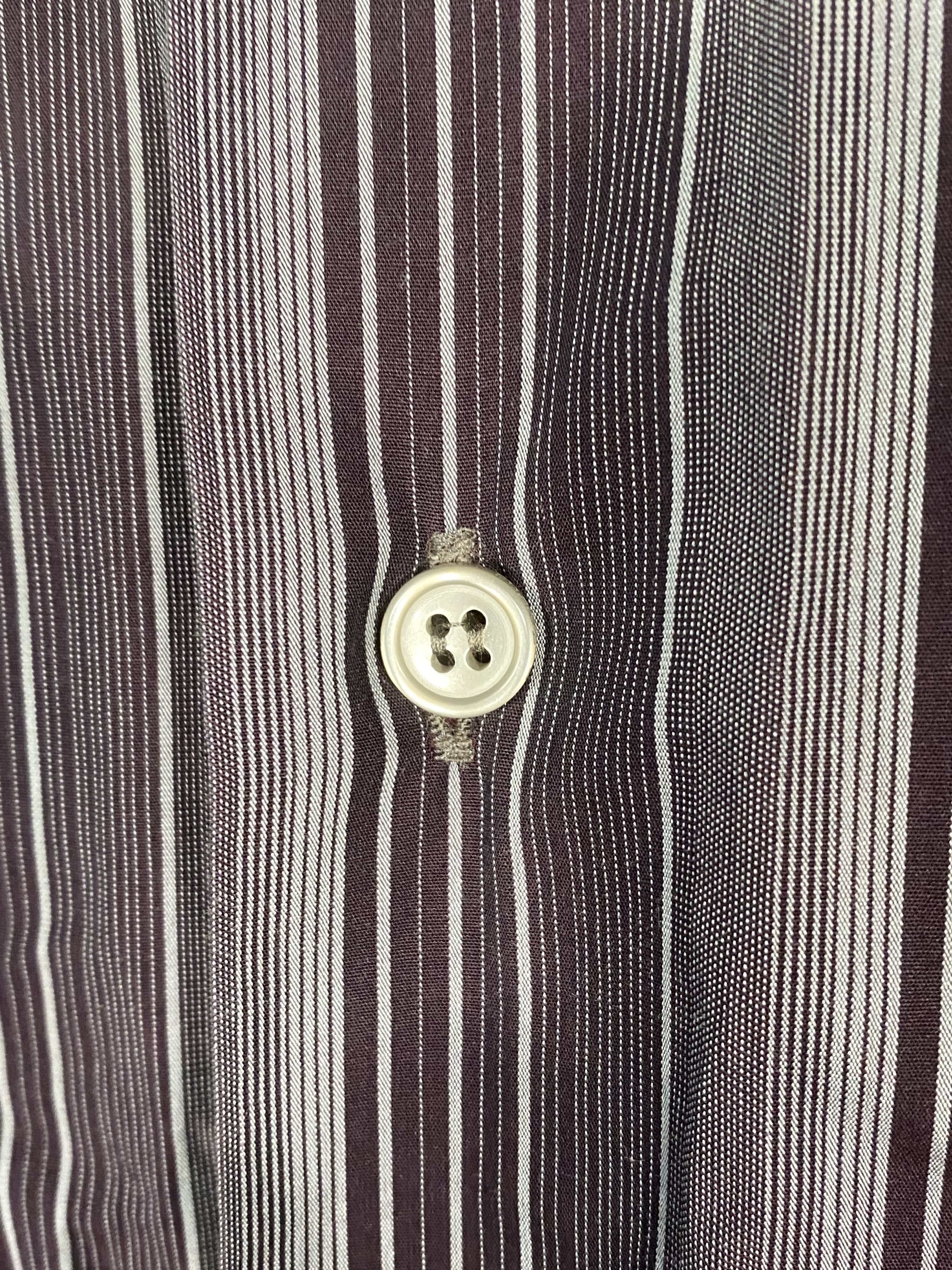 Z Zegna Z Zegna Vertical Stripe Pearl Button City Shirt Size XL Size US XL / EU 56 / 4 - 3 Thumbnail