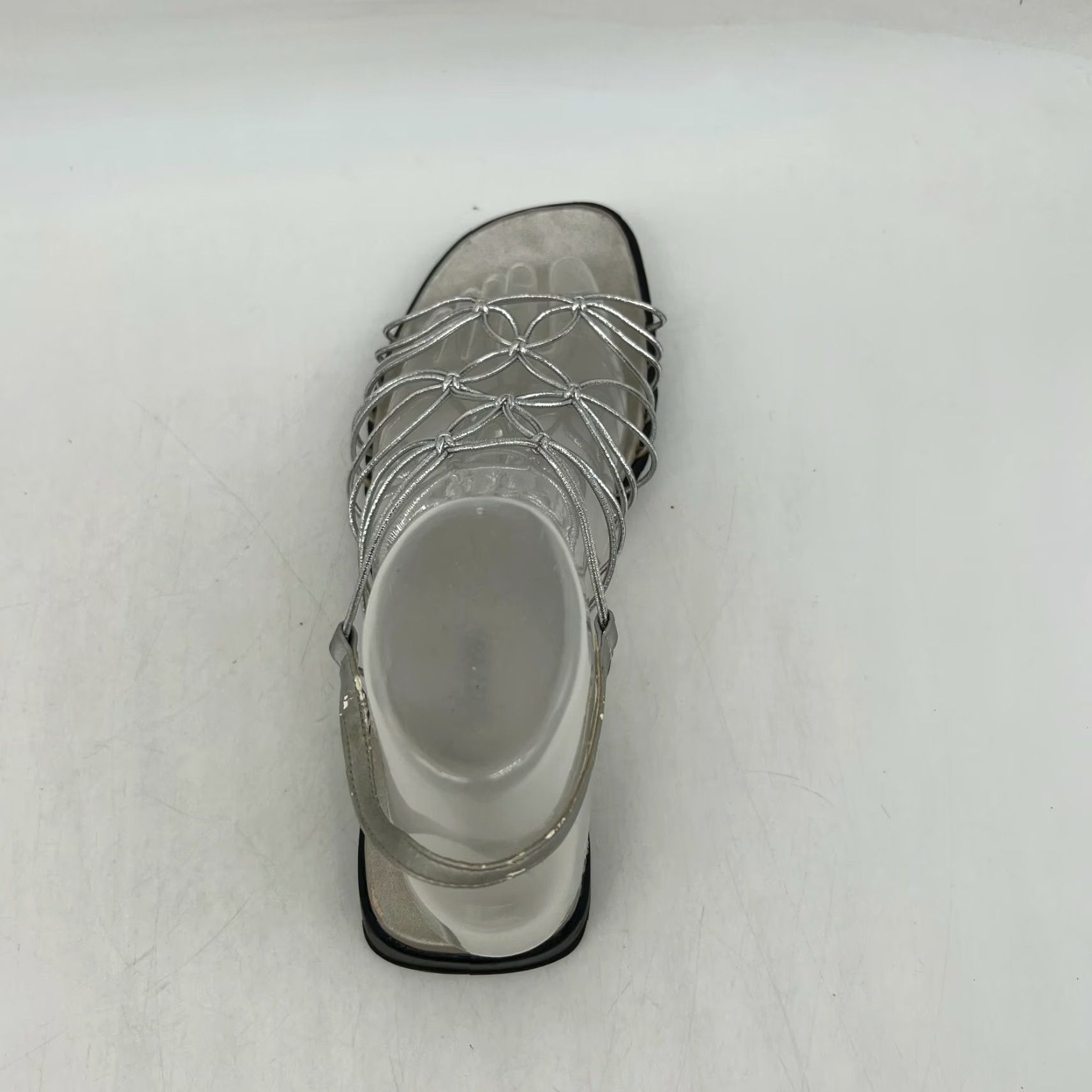Vintage Fanfares Womens Silver Sparkle Meryl Comfort Slingback Sandals Size 8.5 Size US 8.5 / IT 38.5 - 2 Thumbnail