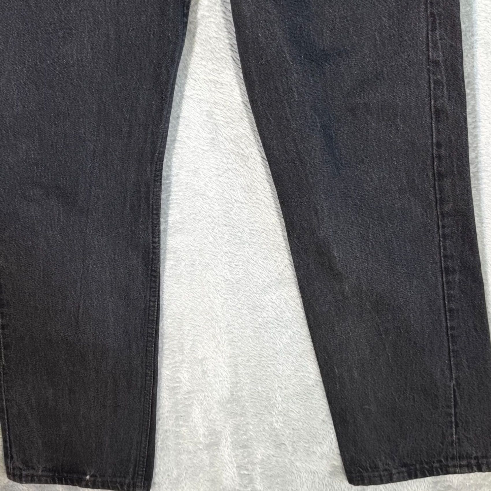 Levi's VINTAGE Levi’s 501 Jeans Men’s 31 x 30 Black Denim Button Fly Straight Leg Size US 31 - 5 Thumbnail
