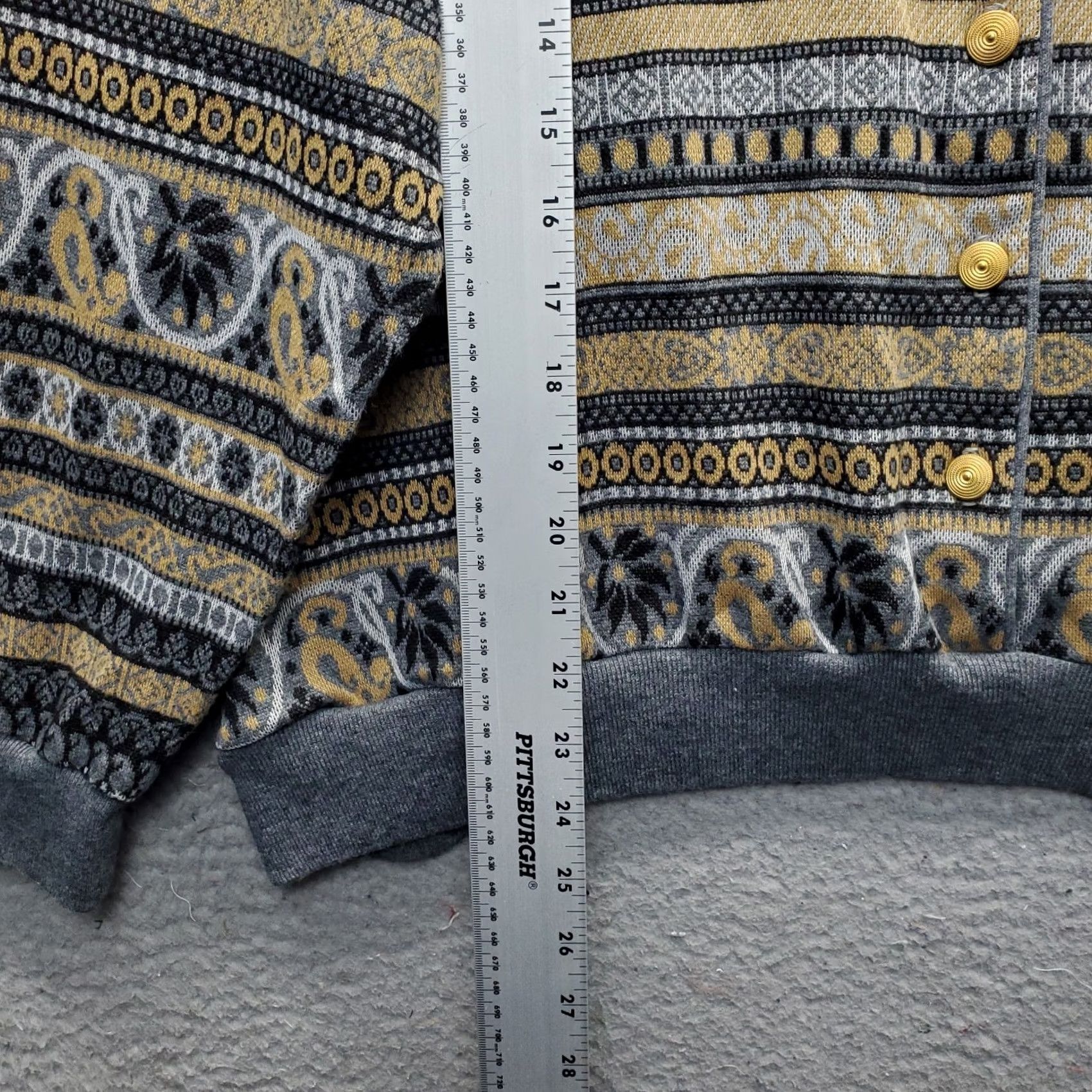Vintage Alfred Dunner Cardigan Sweater Womens Size 3X Multi Geometric Abstract Button Front Size XXL / US 16-18 / IT 52-54 - 3 Thumbnail