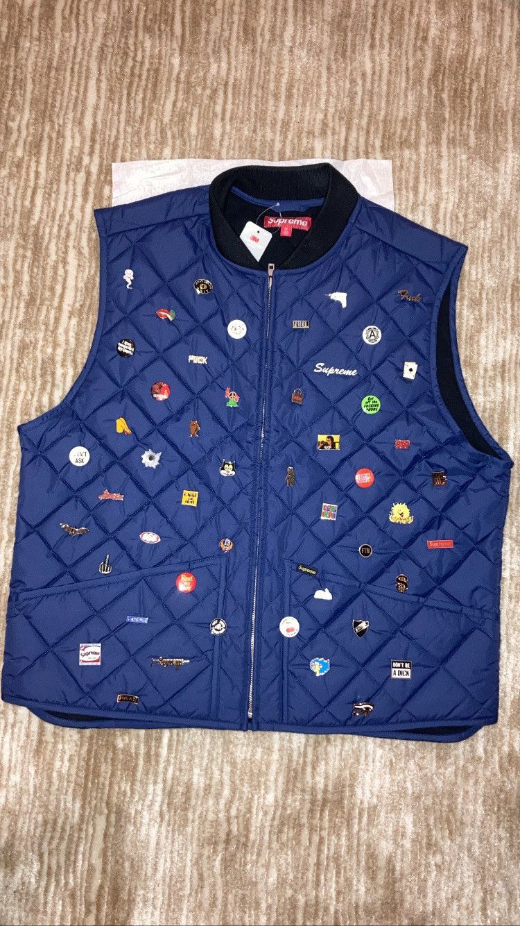 安い アウトレット supreme ／ pins Quilted Work Vest ベスト