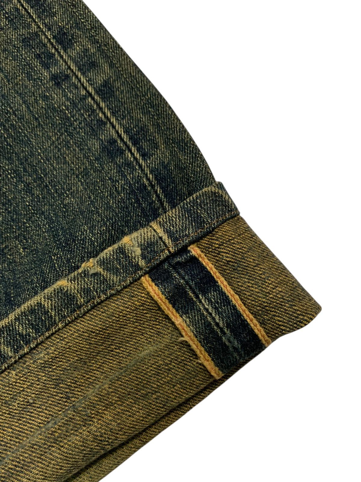 Kapital VINTAGE EDWIN 505X SELVEDGE RUSTY MUDWASH DISTRESSED DENIM Size US 33 - 13 Thumbnail